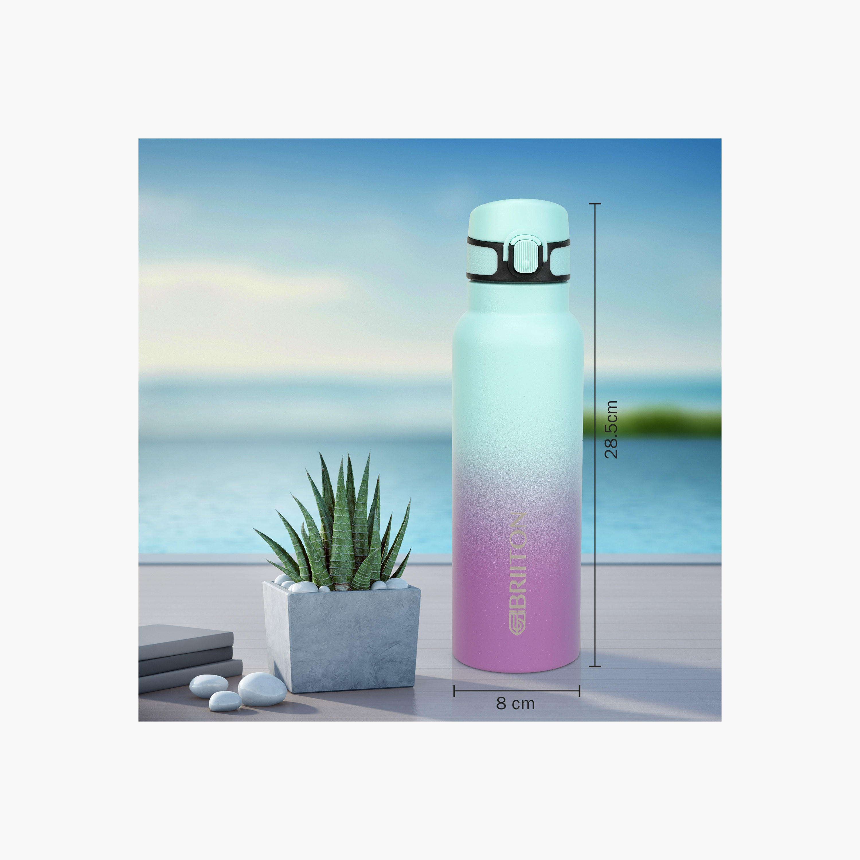 Briiton Ombre Insulated Stainless Steel Water Bottle - 750 ml-household-dining-drinkserveware-bottles-image-3
