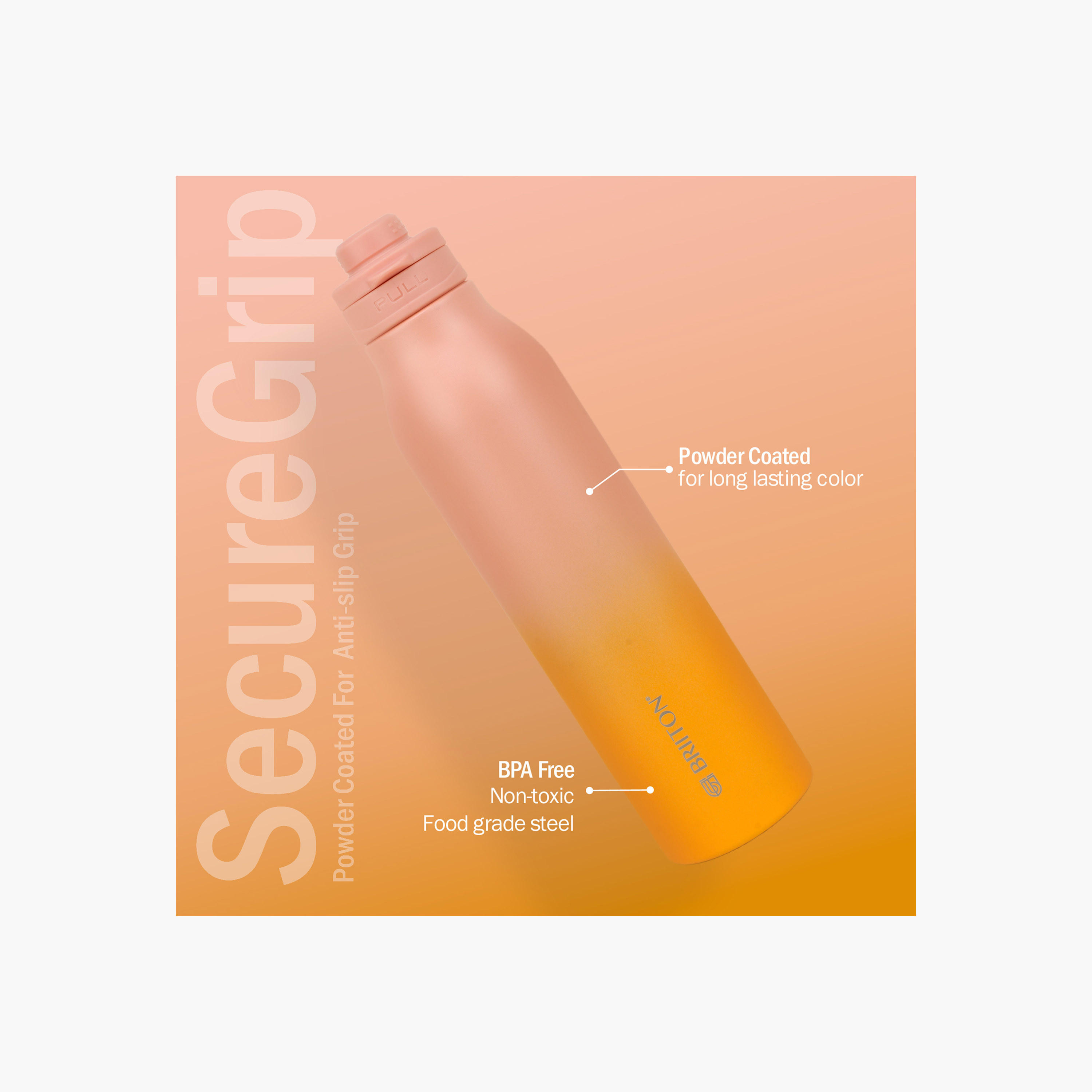 قارورة مياه ستانلس ستيل عازلة للحرارة بجدار مزدوج ولون متدرج من بريتون - 750 مل-household-dining-drinkserveware-bottles-image-2