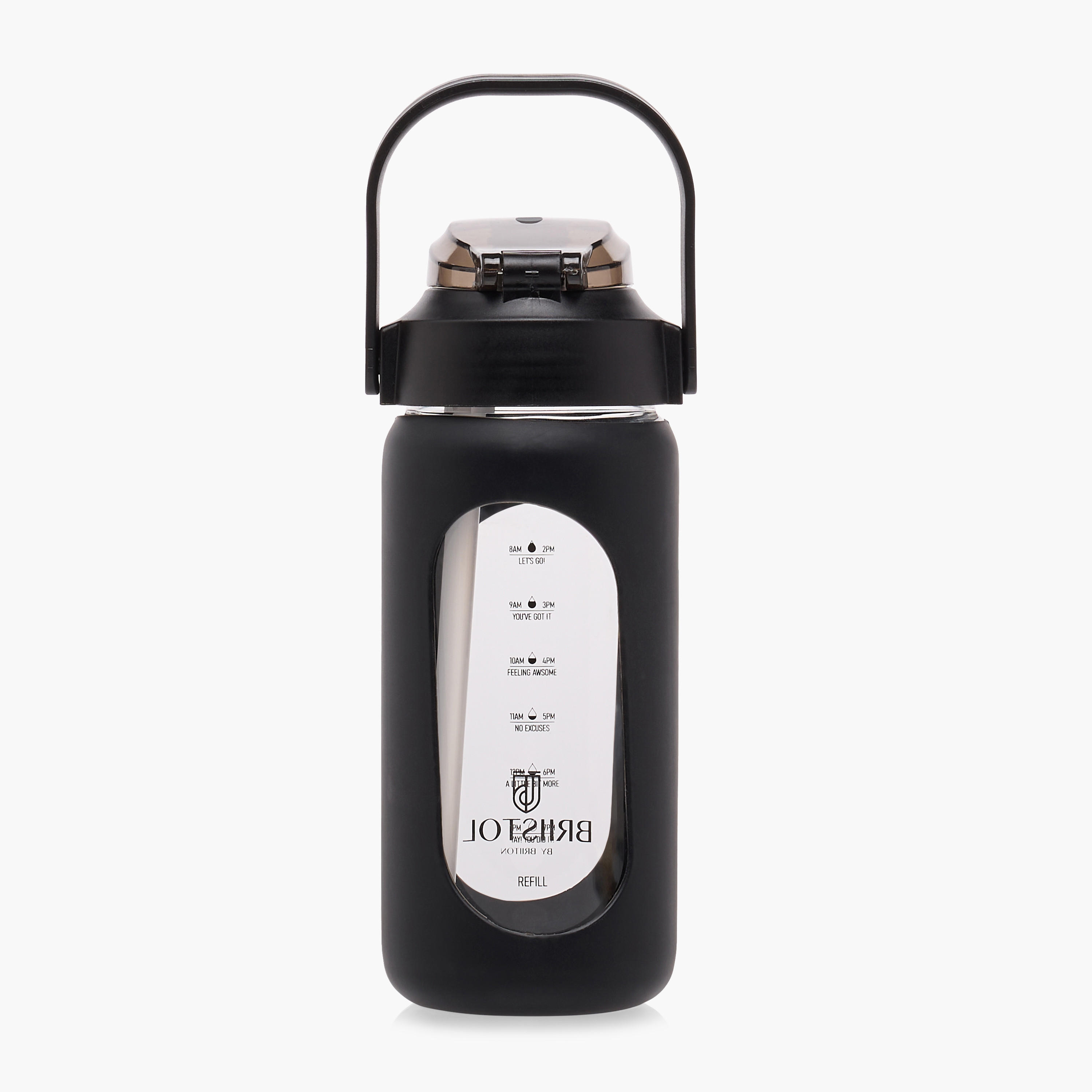 Briiton Solid Glass Sipper Water Bottle with Handle - 1 L-household-dining-drinkserveware-bottles-image-2