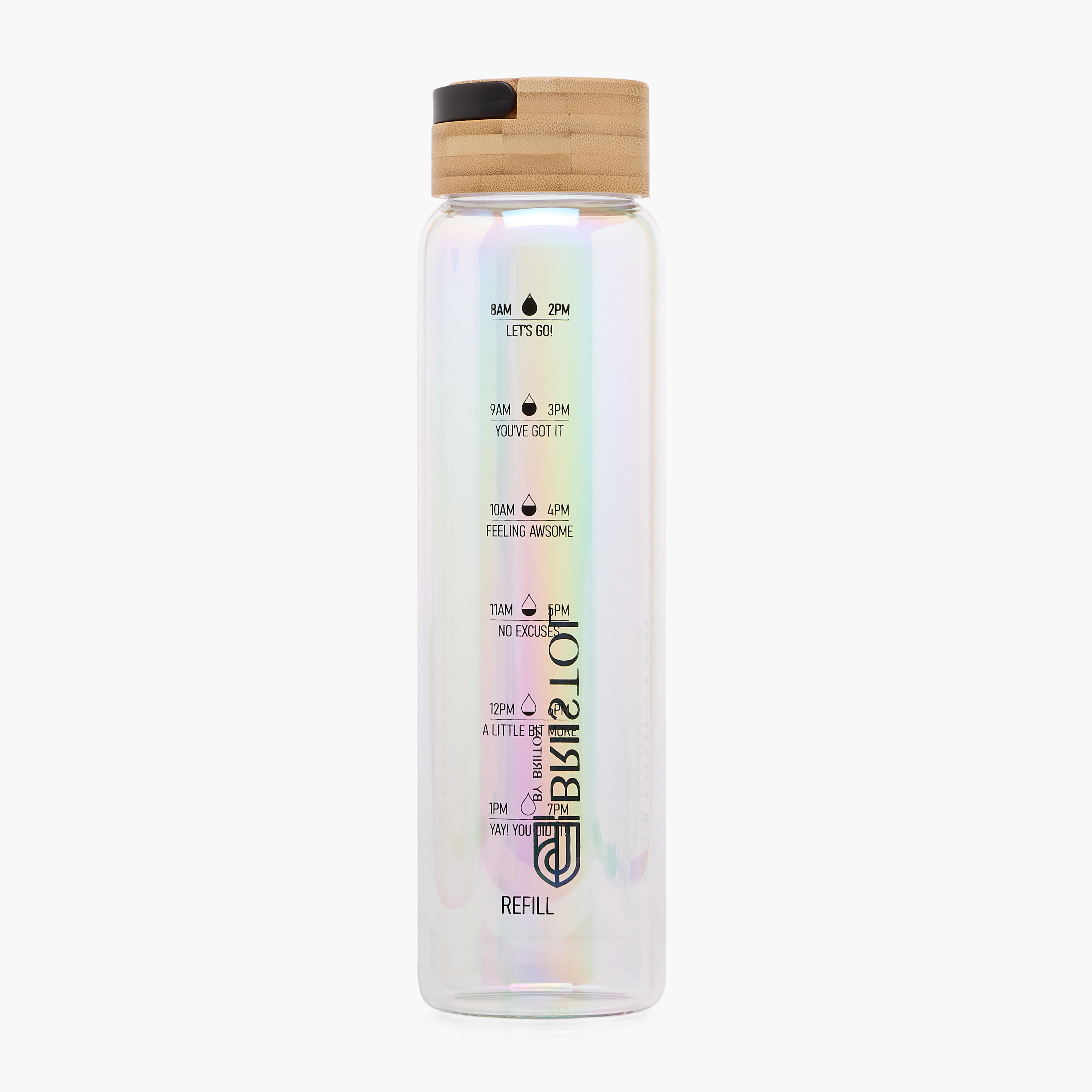 Briiton Rainbow Shaded Glass Water Bottle with Handle - 1 L-household-dining-drinkserveware-bottles-image-2