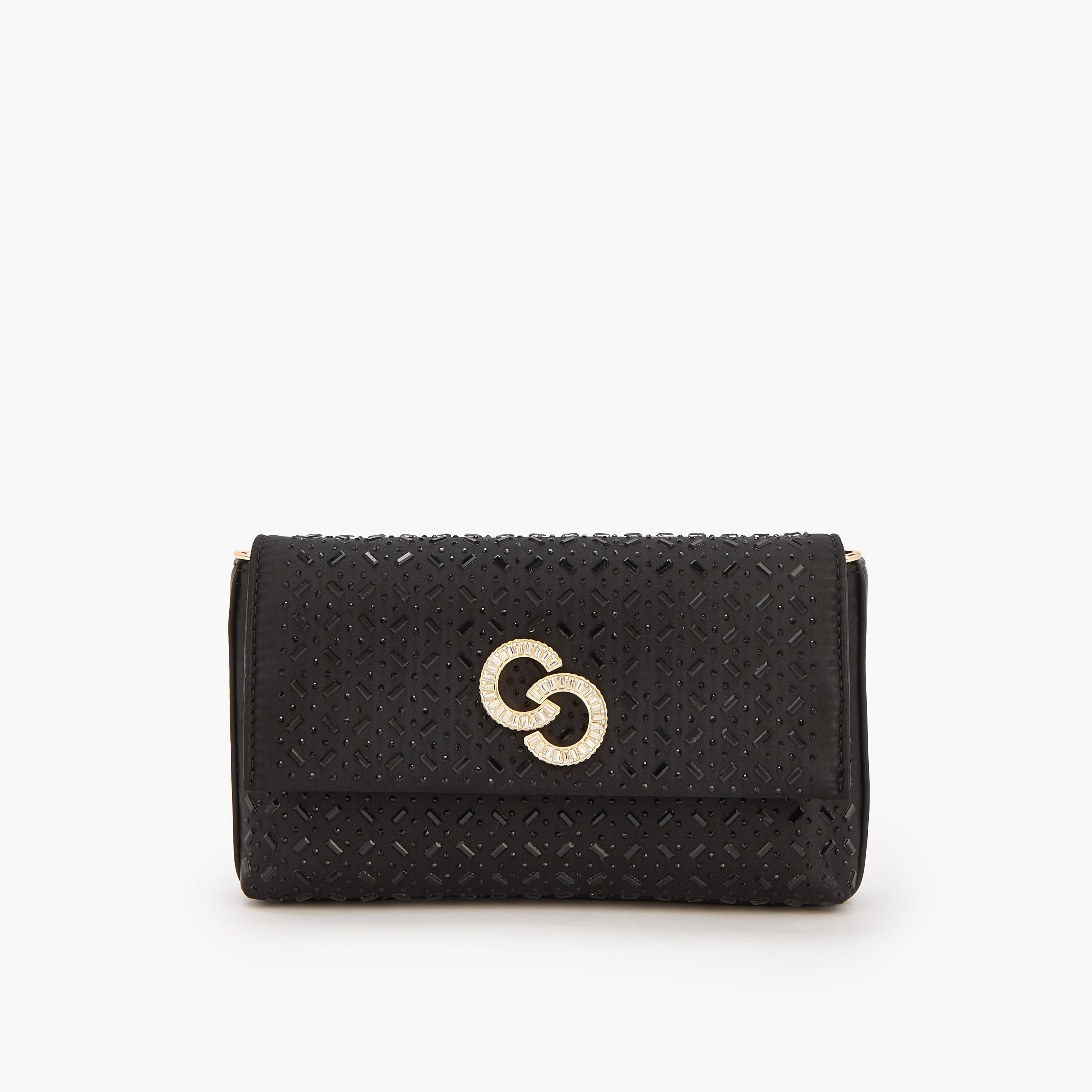 Celeste Embellished Crossbody Bag with Chain Strap-women-bagsandwallets-handbags-image-1