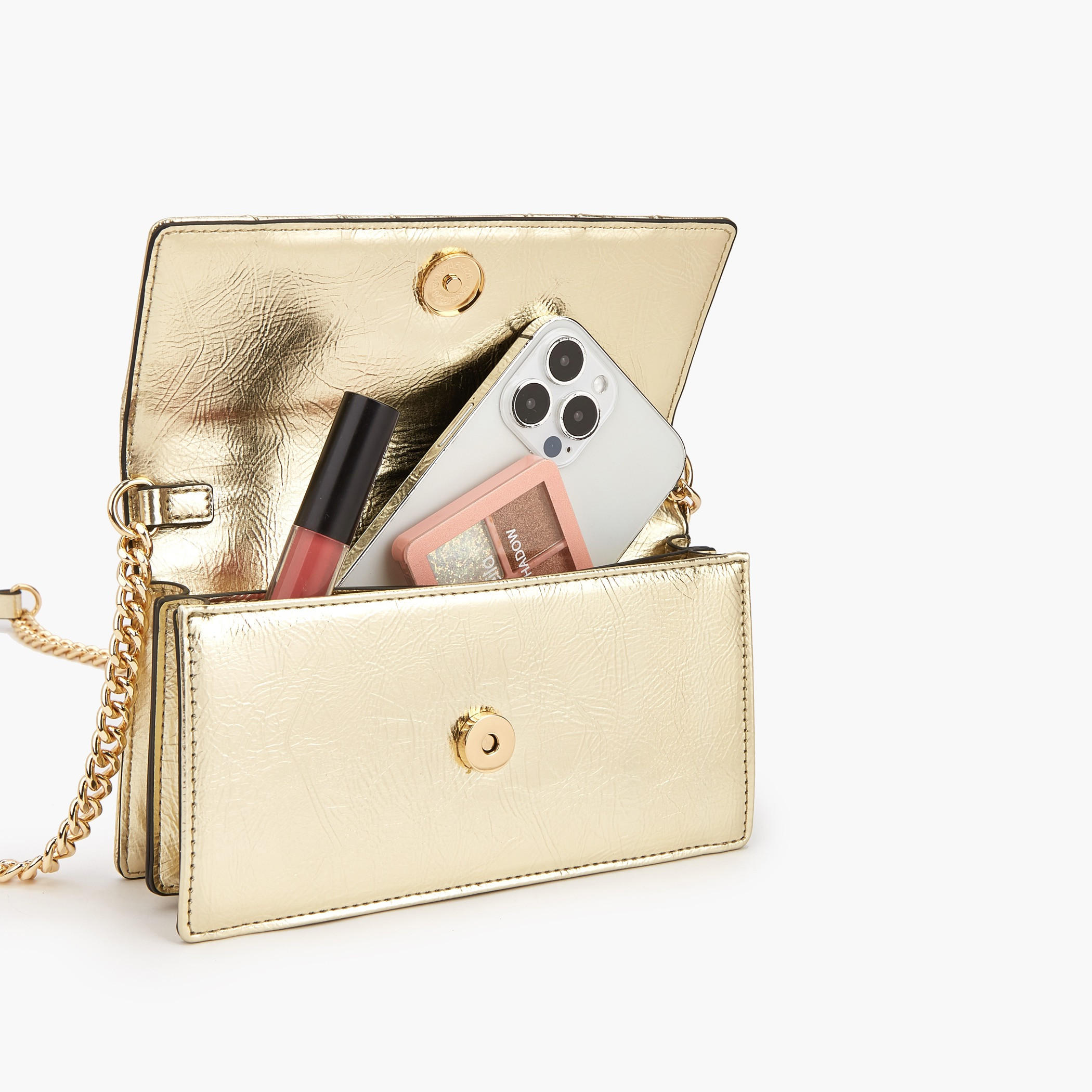 Celeste Metallic Crossbody Bag with Chain Strap-women-bagsandwallets-handbags-image-7
