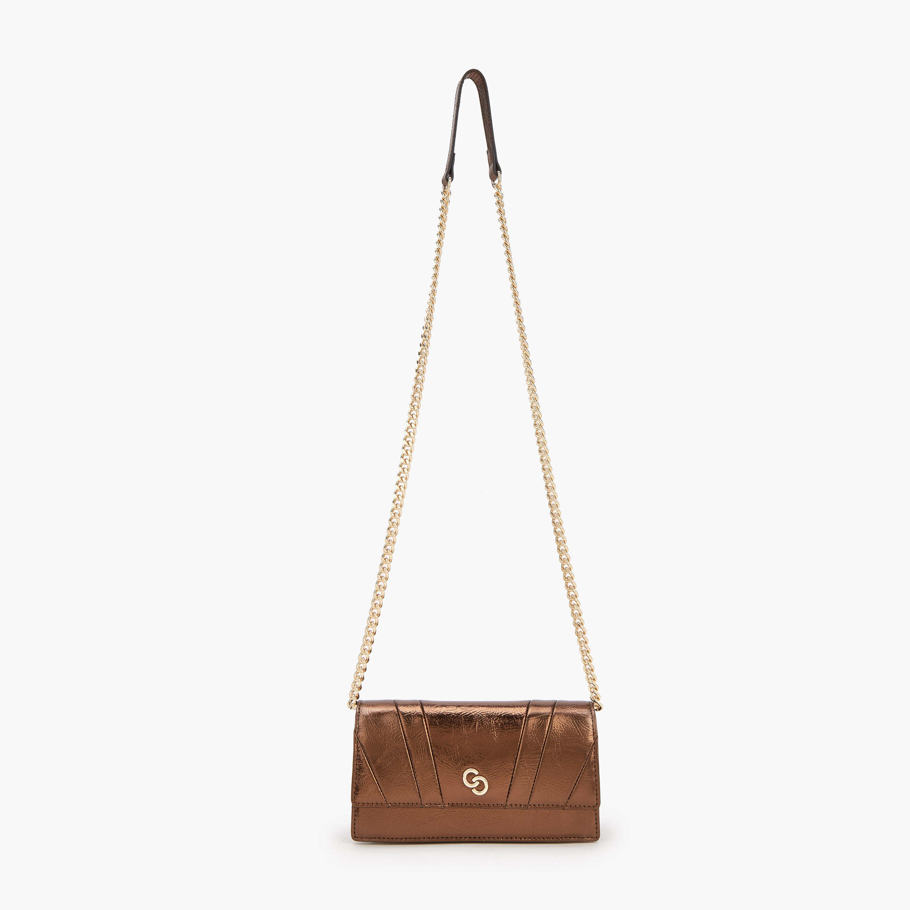 Celeste Metallic Crossbody Bag with Chain Strap-women-bagsandwallets-handbags-image-2
