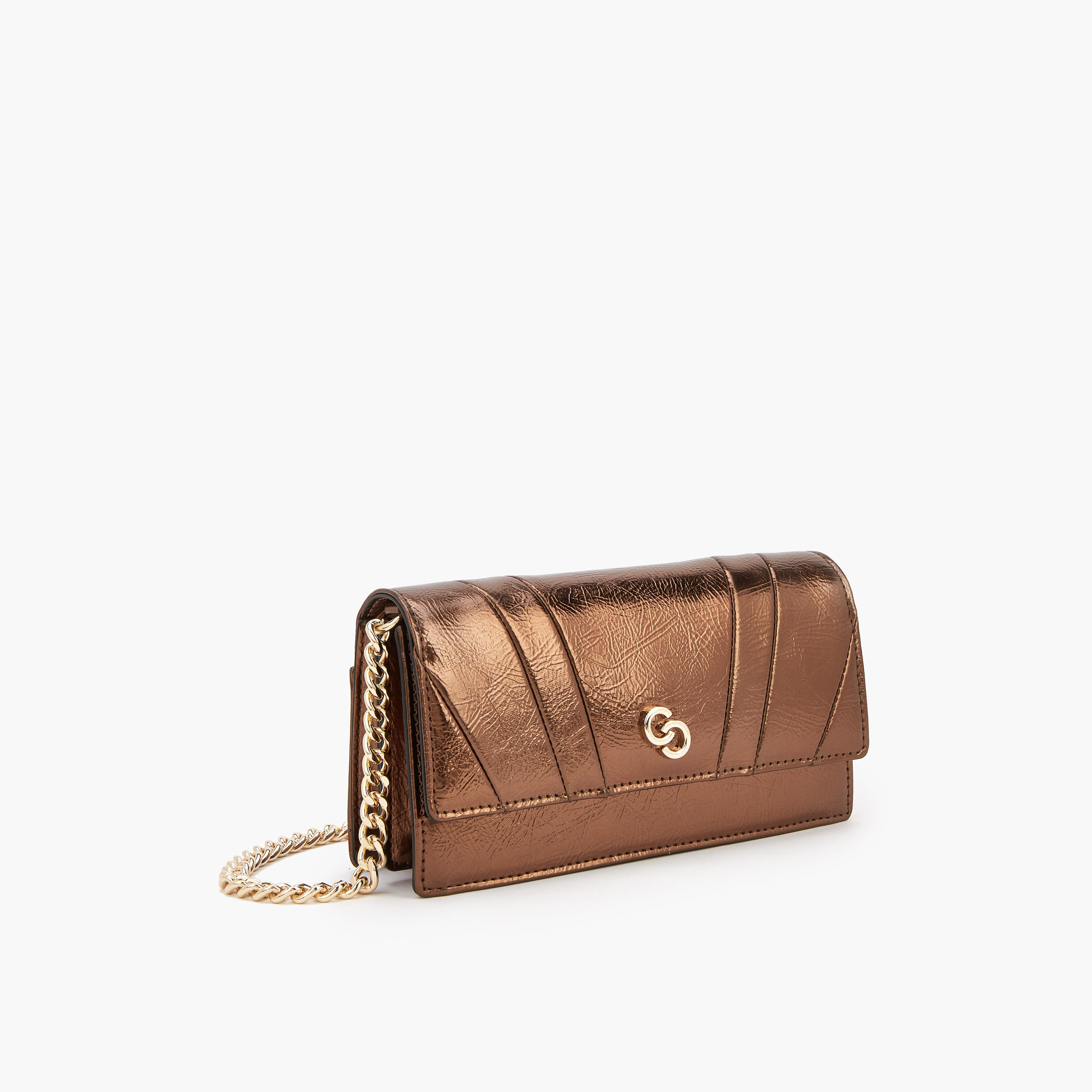 Celeste Metallic Crossbody Bag with Chain Strap-women-bagsandwallets-handbags-image-3