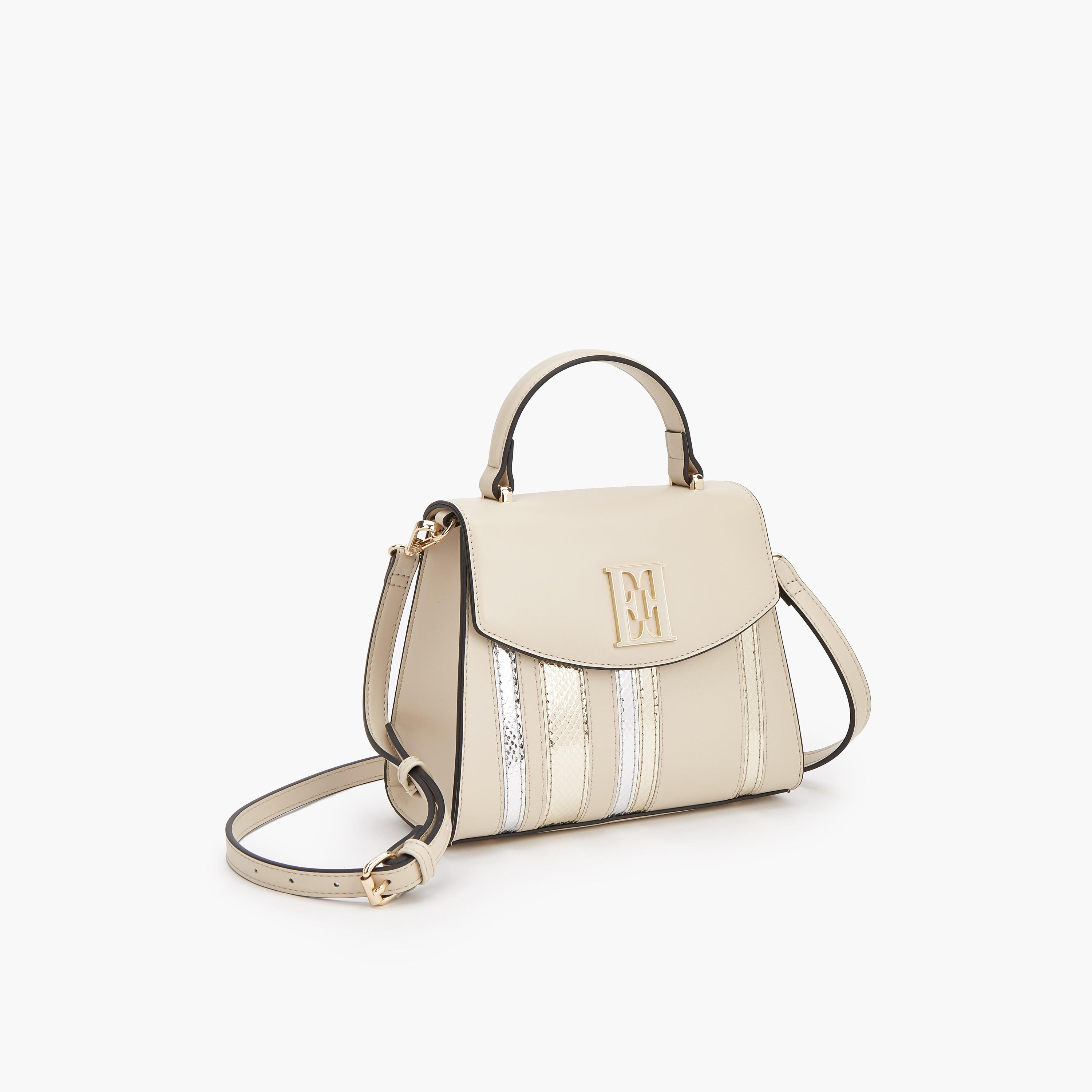 Elle Panelled Satchel Bag with Detachable Strap-women-bagsandwallets-handbags-image-3