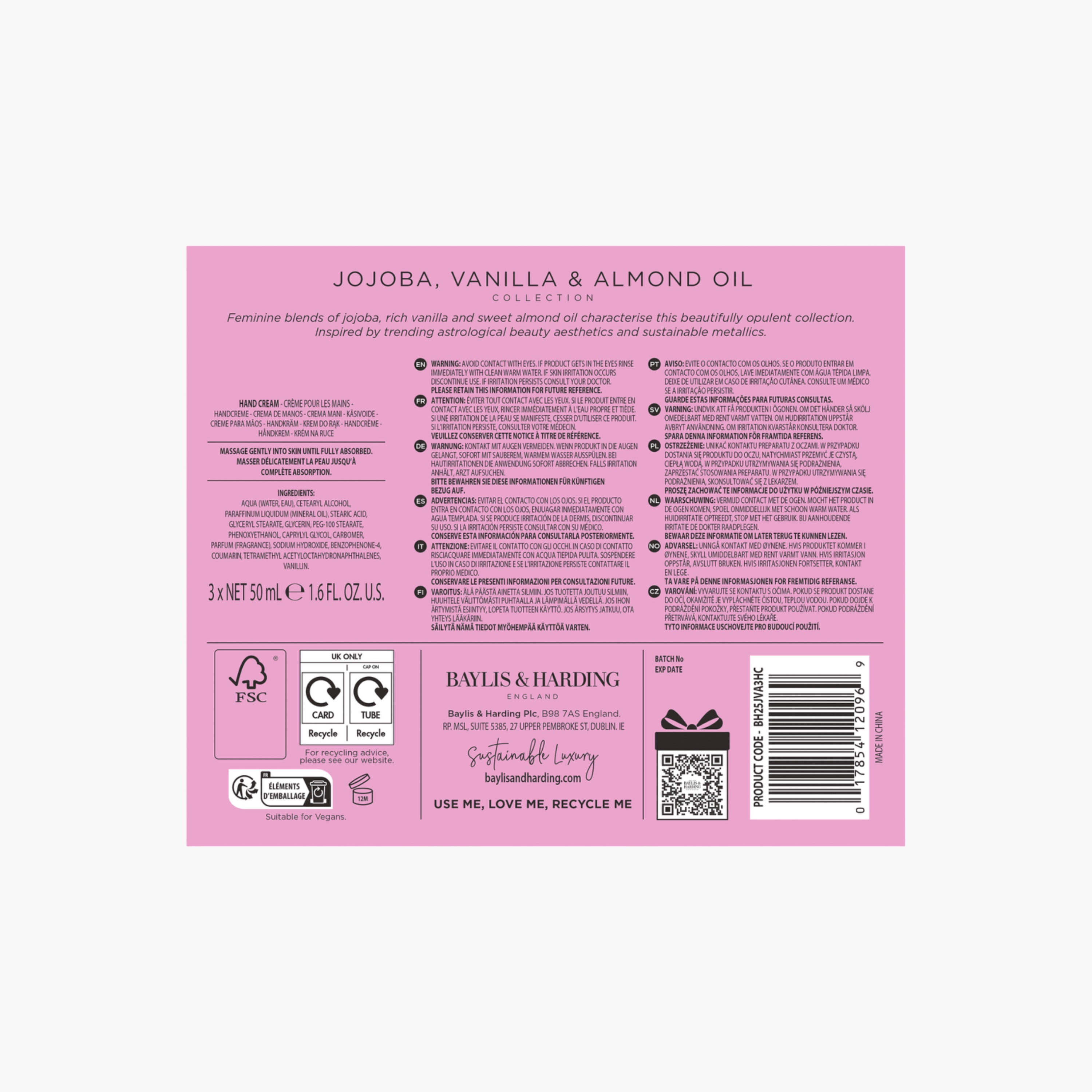 مجموعة كريم اليد باللوز والفانيليا والجوجوبا من بايلس أند هاردينج-beautyandpersonalcare-bathandbody-giftsets-image-8