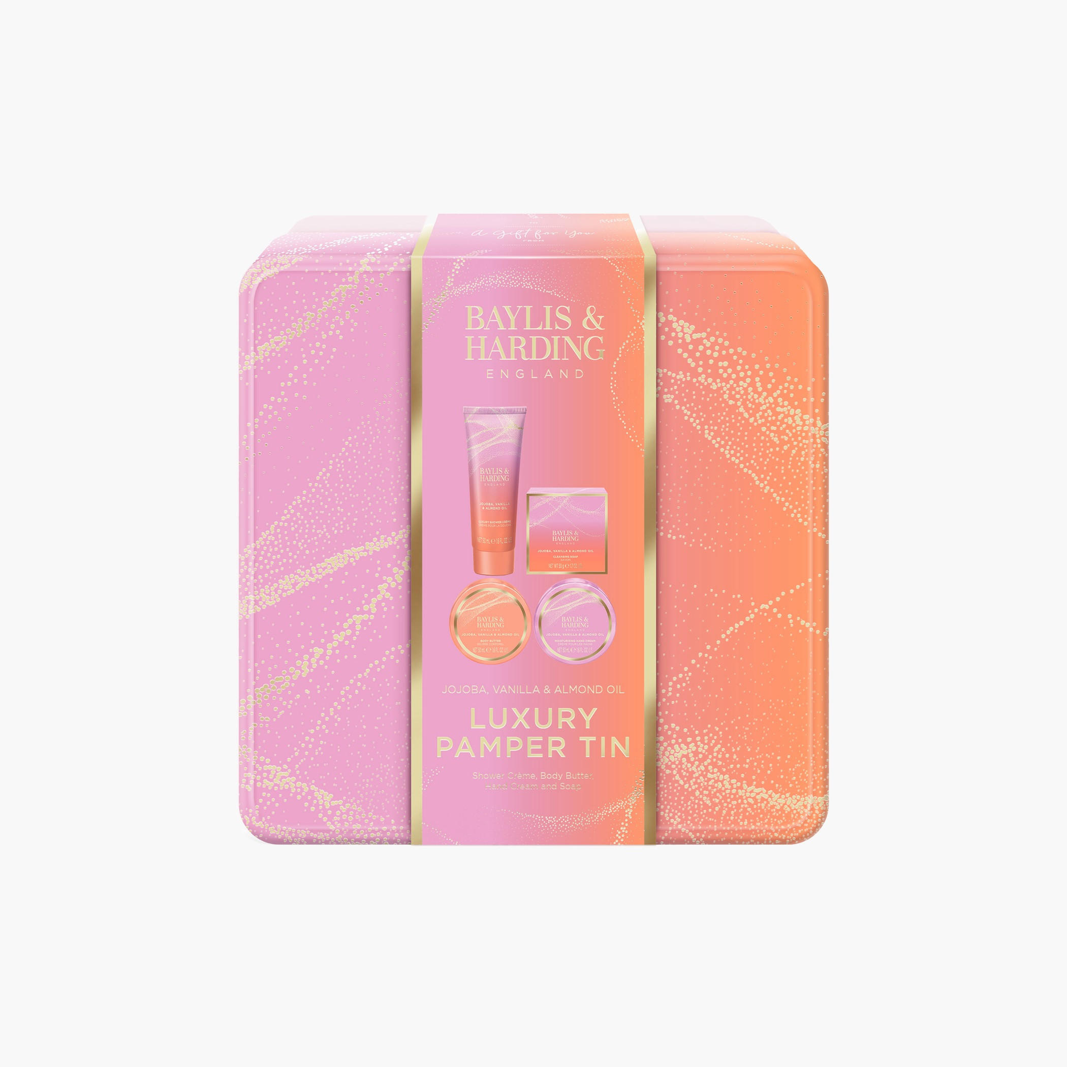 Baylis & Harding Jojoba Vanilla Almond Oil Pamper Tin-beautyandpersonalcare-giftsets-image-1