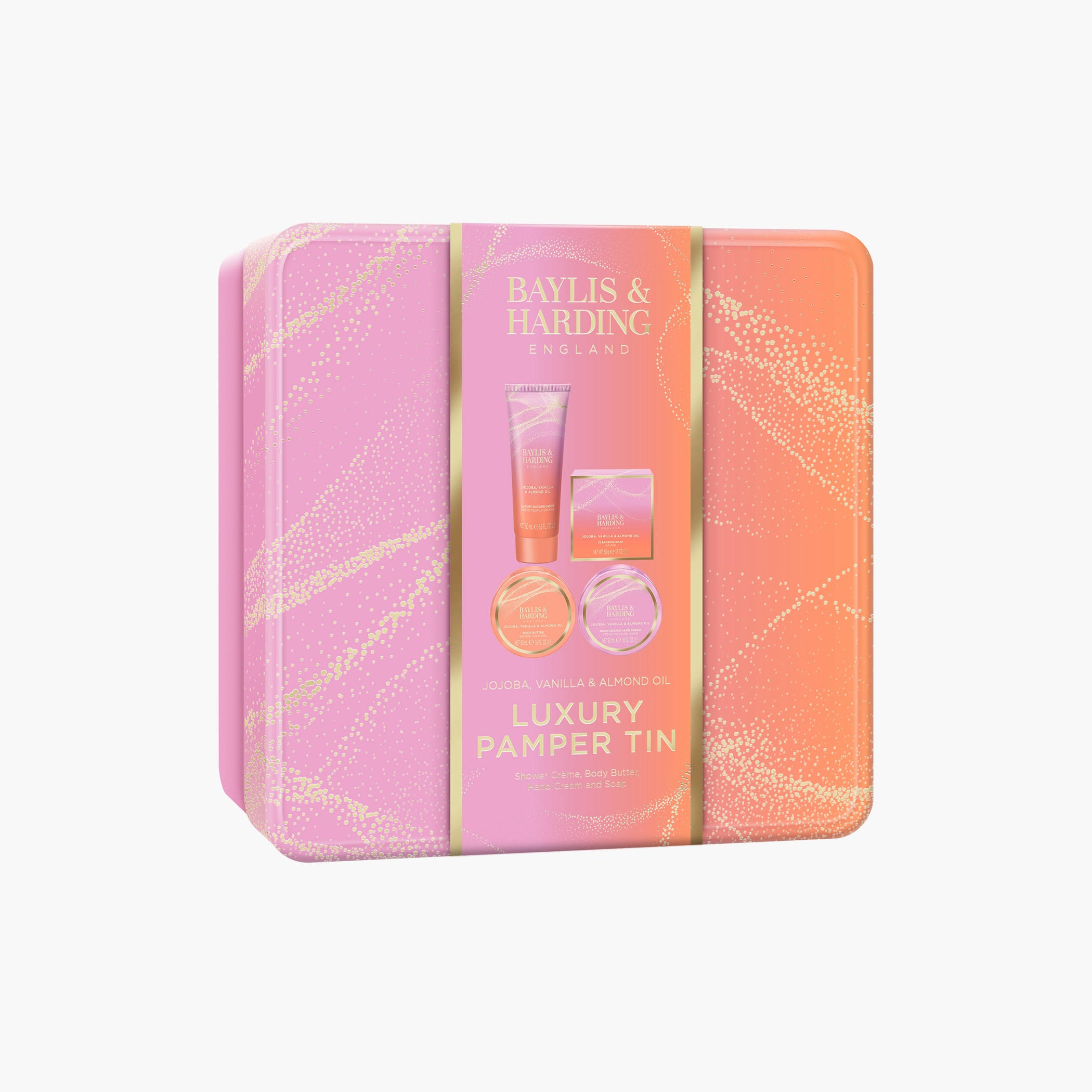Baylis & Harding Jojoba Vanilla Almond Oil Pamper Tin-beautyandpersonalcare-giftsets-image-2