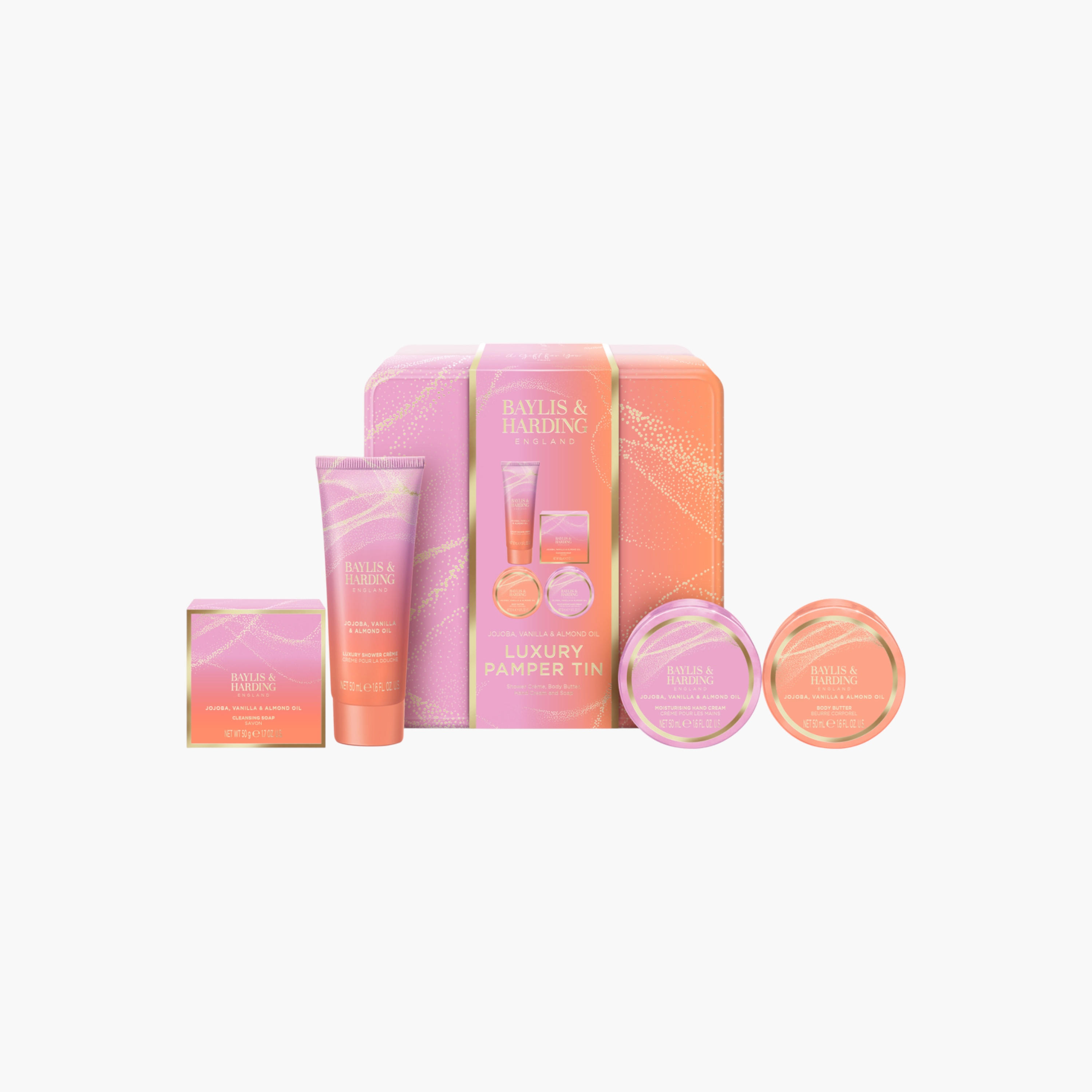 Baylis & Harding Jojoba Vanilla Almond Oil Pamper Tin-beautyandpersonalcare-giftsets-image-3