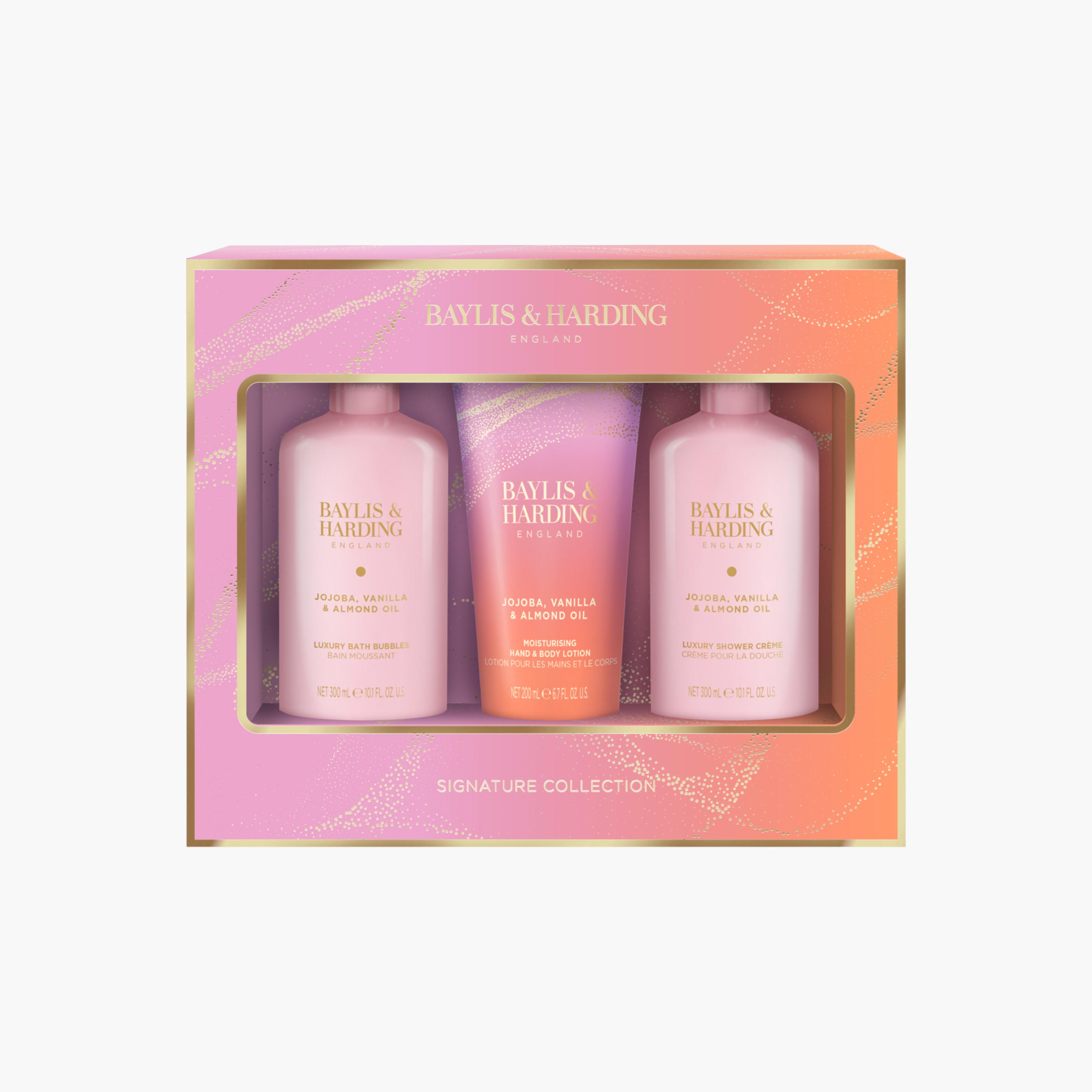 مجموعة استحمام زيت الجوجوبا والفانيليا واللوز من بايلس أند هاردينج-beautyandpersonalcare-bathandbody-giftsets-image-1