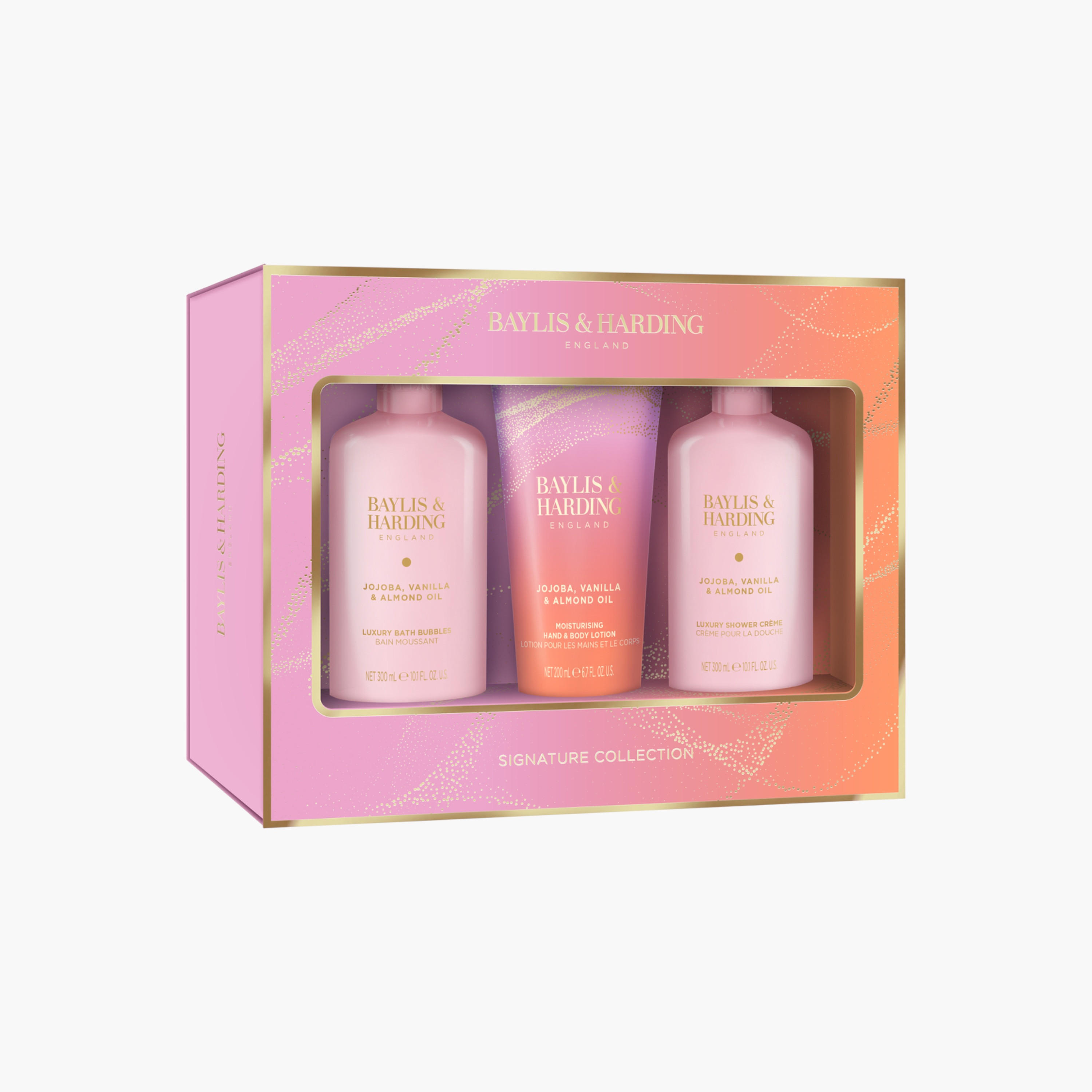 مجموعة استحمام زيت الجوجوبا والفانيليا واللوز من بايلس أند هاردينج-beautyandpersonalcare-bathandbody-giftsets-image-2