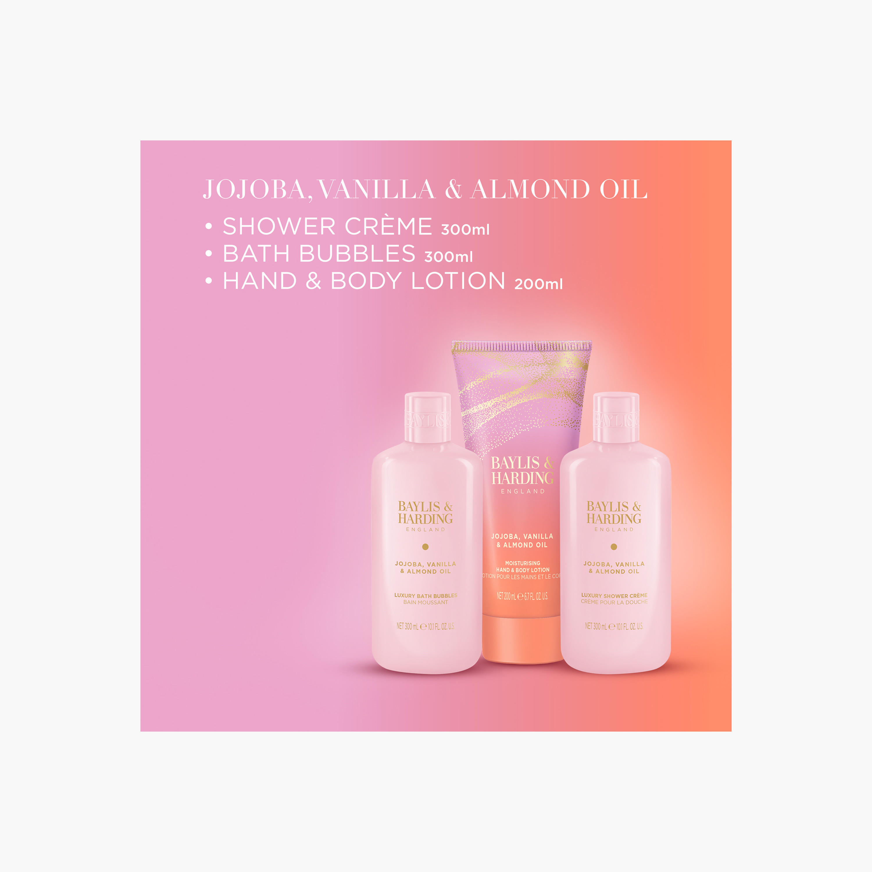 مجموعة استحمام زيت الجوجوبا والفانيليا واللوز من بايلس أند هاردينج-beautyandpersonalcare-bathandbody-giftsets-image-4