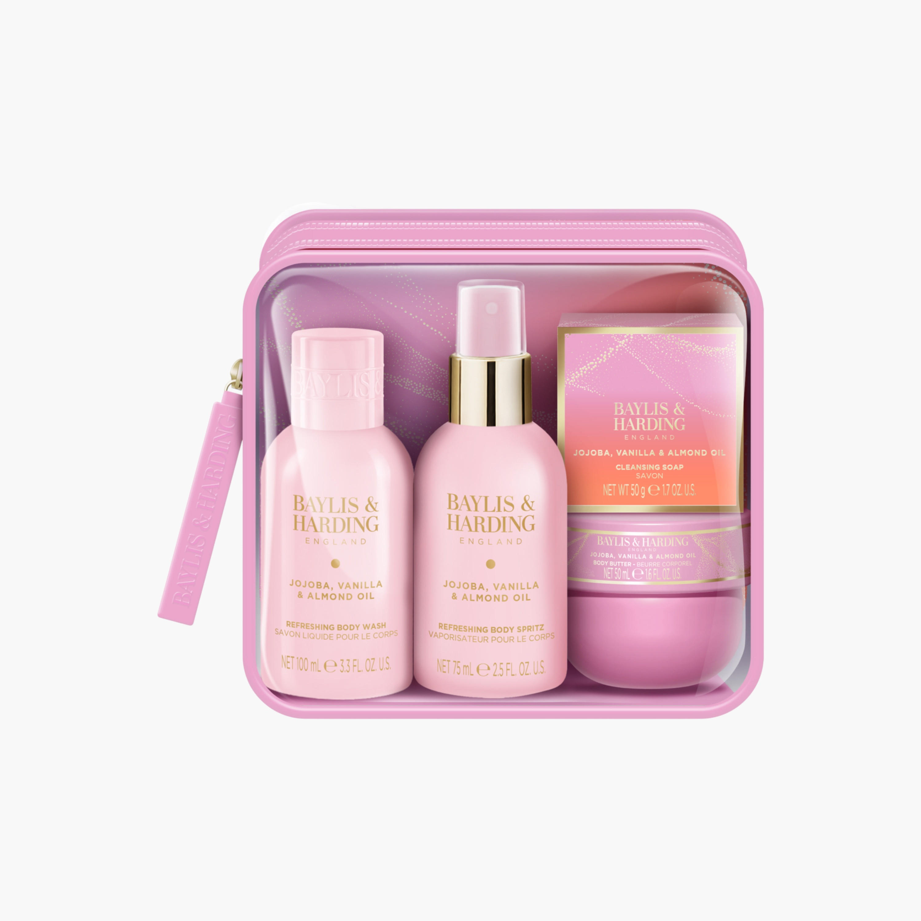 مجموعة سفر الجوجوبا والفانيليا واللوز من بايلس أند هاردينج-beautyandpersonalcare-bathandbody-giftsets-image-1