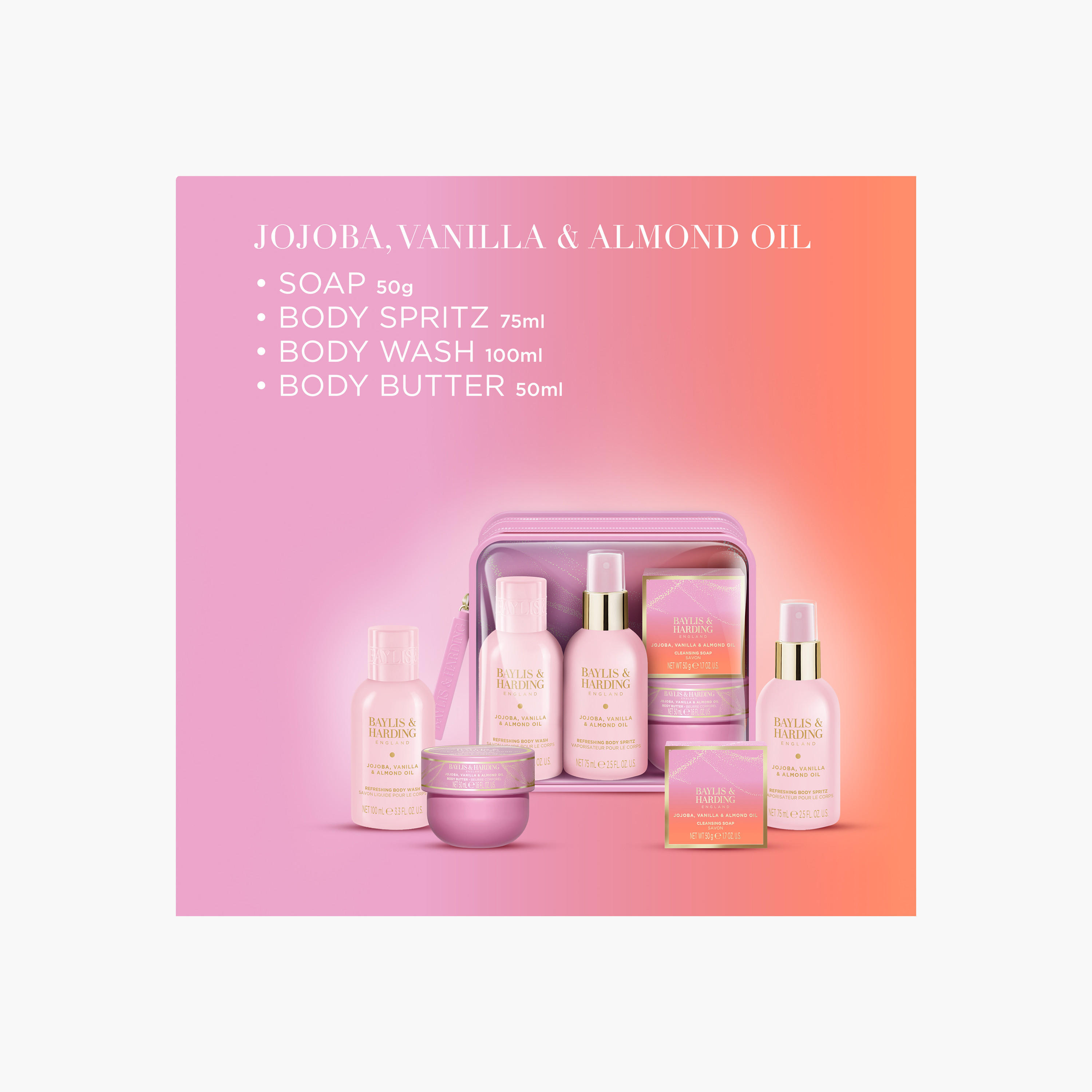مجموعة سفر الجوجوبا والفانيليا واللوز من بايلس أند هاردينج-beautyandpersonalcare-bathandbody-giftsets-image-4