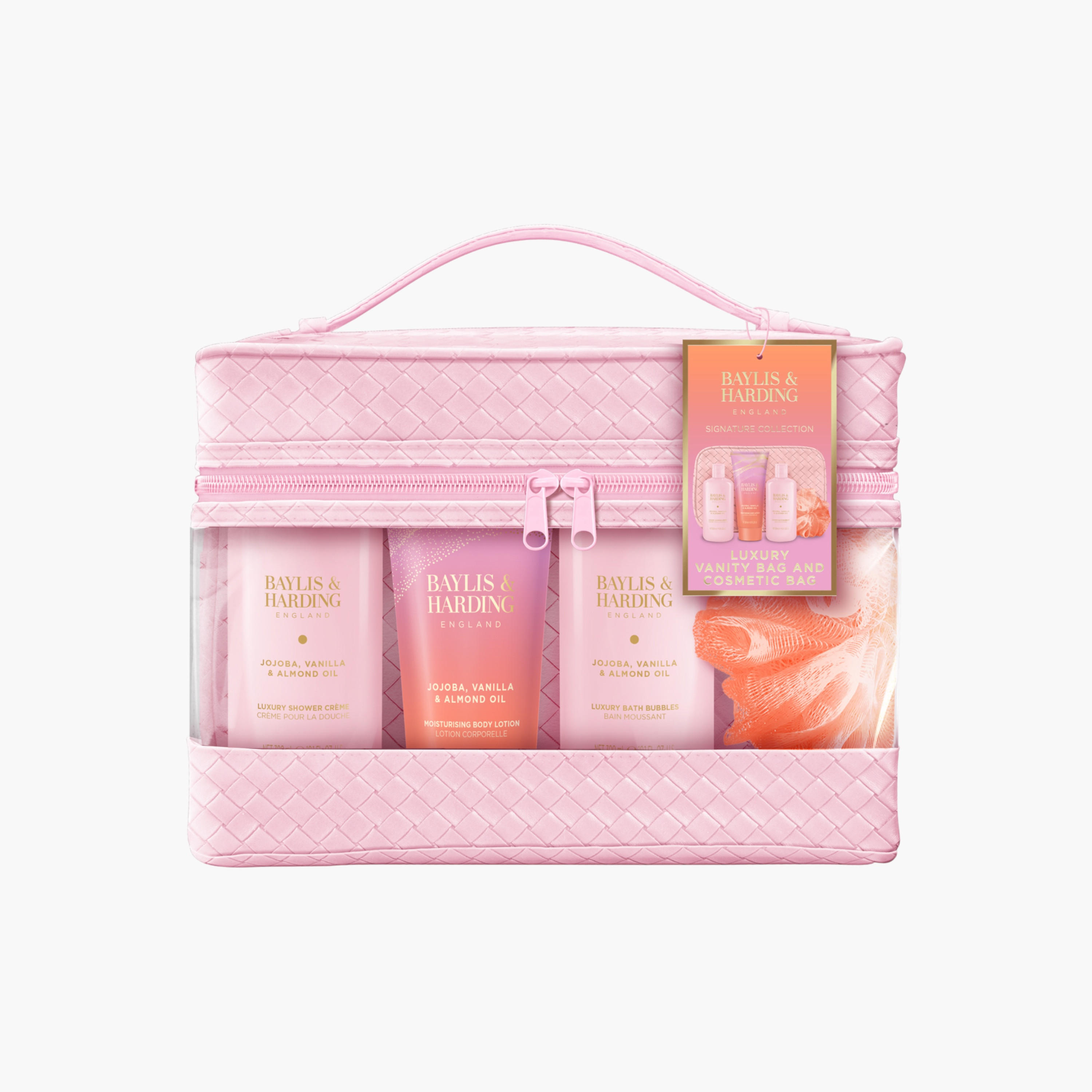 مجموعة هدايا حقيبة مستحضرات وردية من بايلس أند هاردينج-beautyandpersonalcare-bathandbody-giftsets-image-1