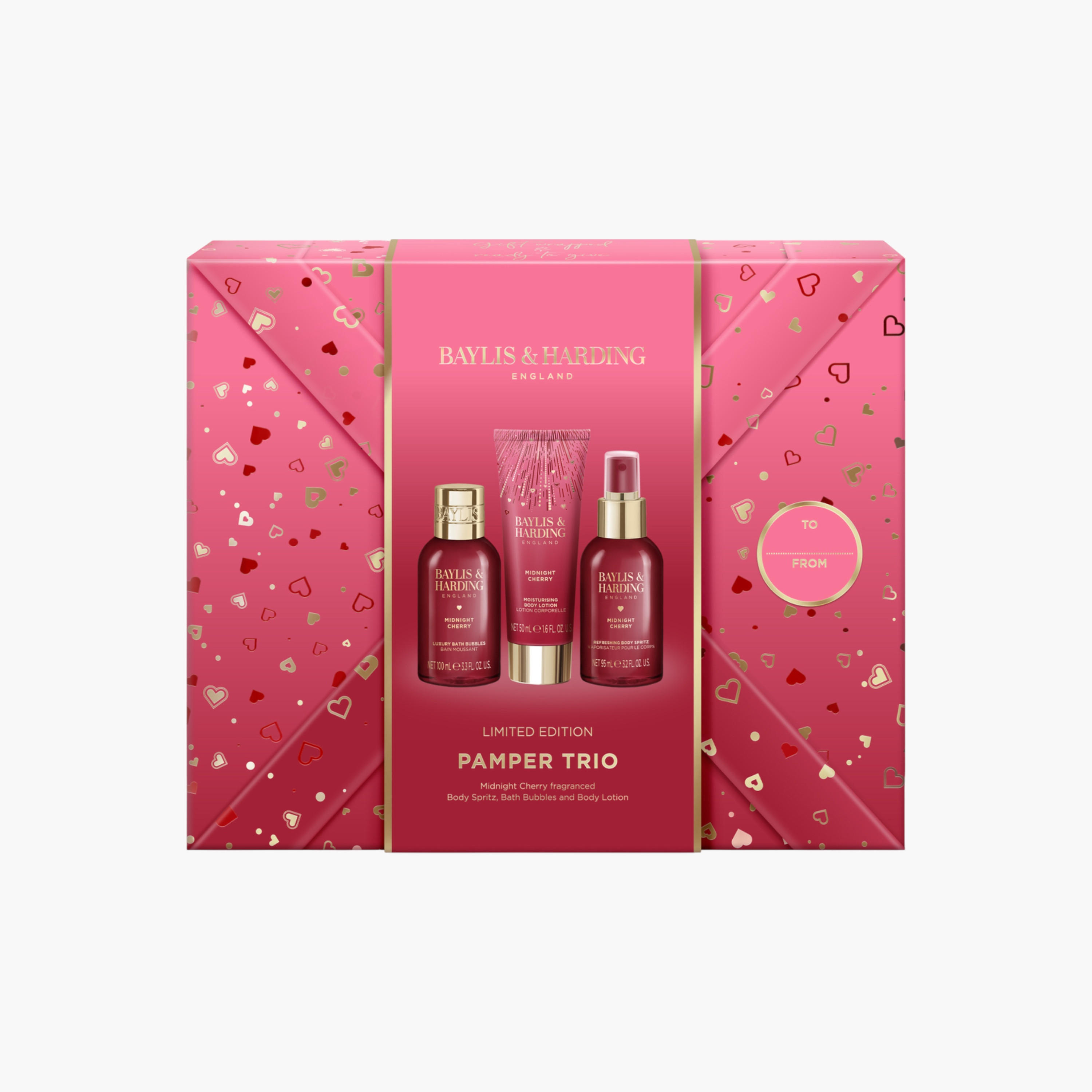 Baylis & Harding Cherry Pamper Trio Gift Set-beautyandpersonalcare-bathandbody-giftsets-image-1