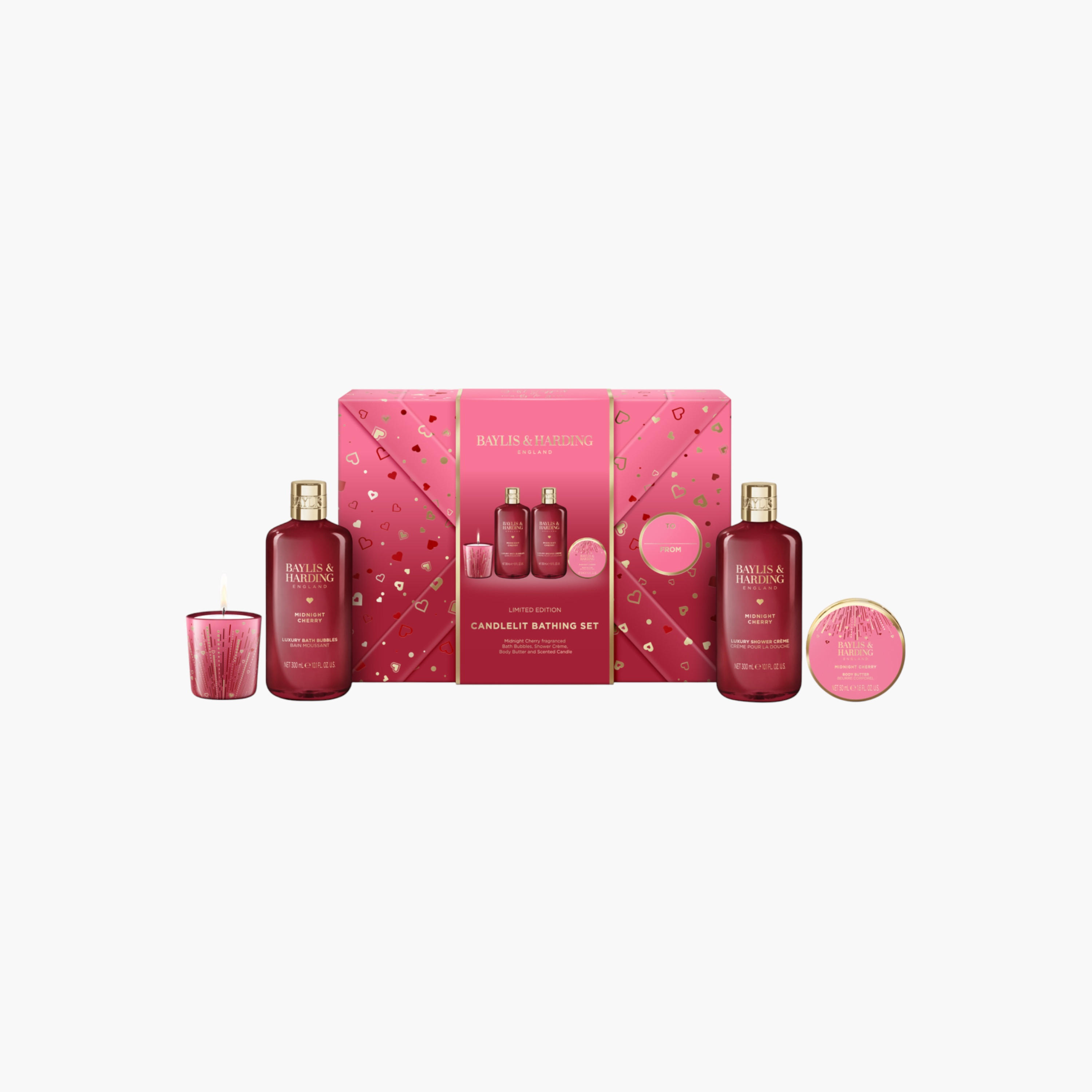مجموعة استحمام مضيئة برائحة كرز منتصف الليل من بايلس أند هاردينج-beautyandpersonalcare-giftsets-image-6