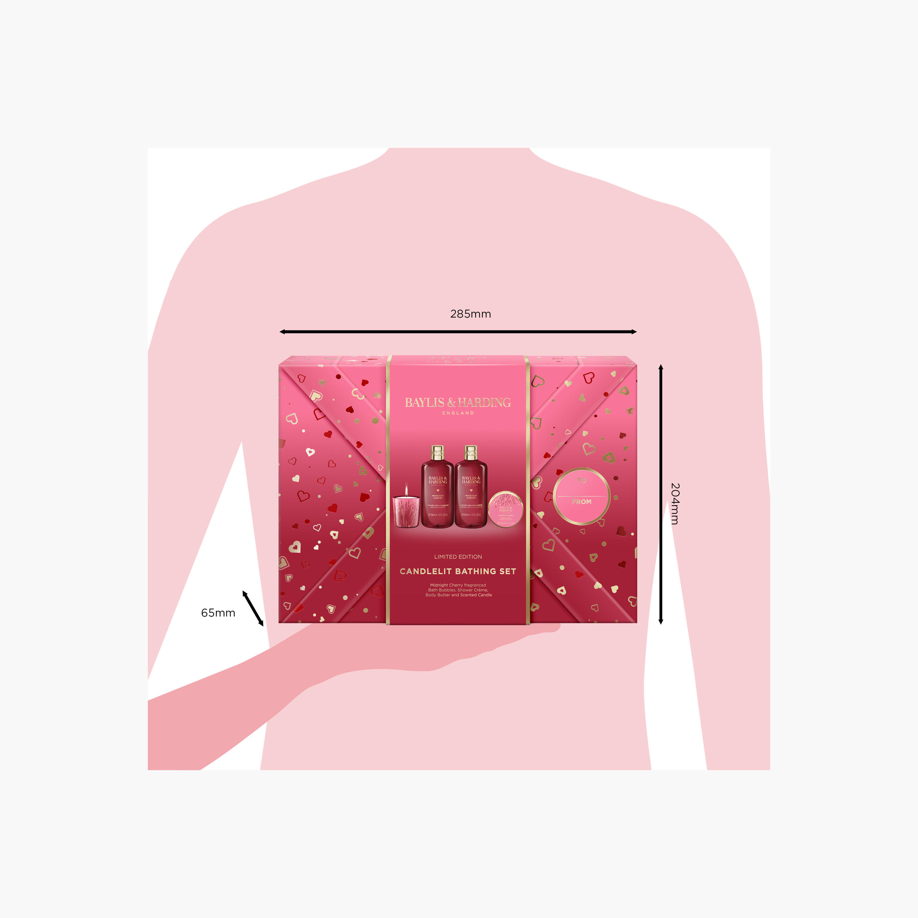 مجموعة استحمام مضيئة برائحة كرز منتصف الليل من بايلس أند هاردينج-beautyandpersonalcare-giftsets-image-2