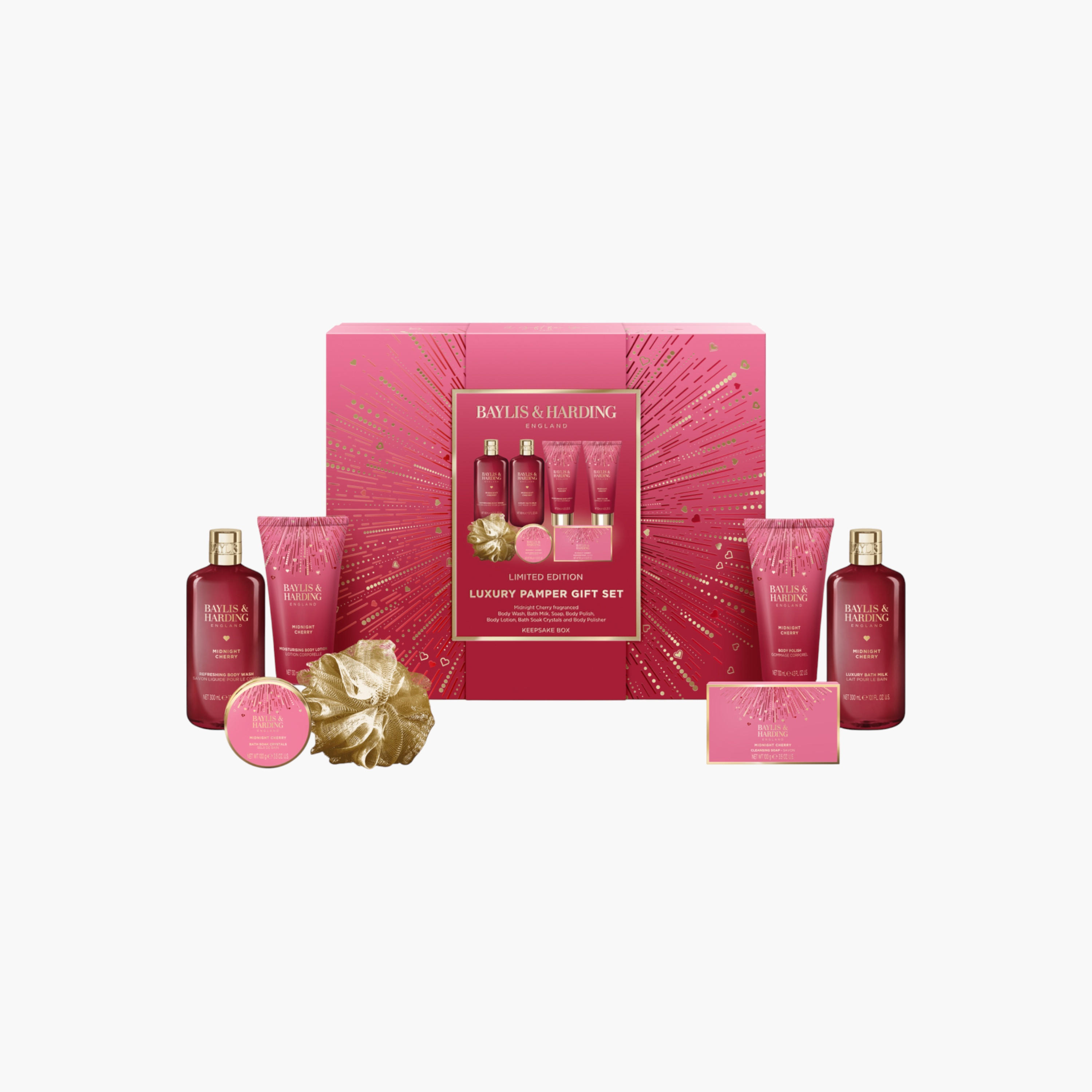 Baylis & Harding Midnight Cherry Luxury Pamper Set-beautyandpersonalcare-giftsets-image-3
