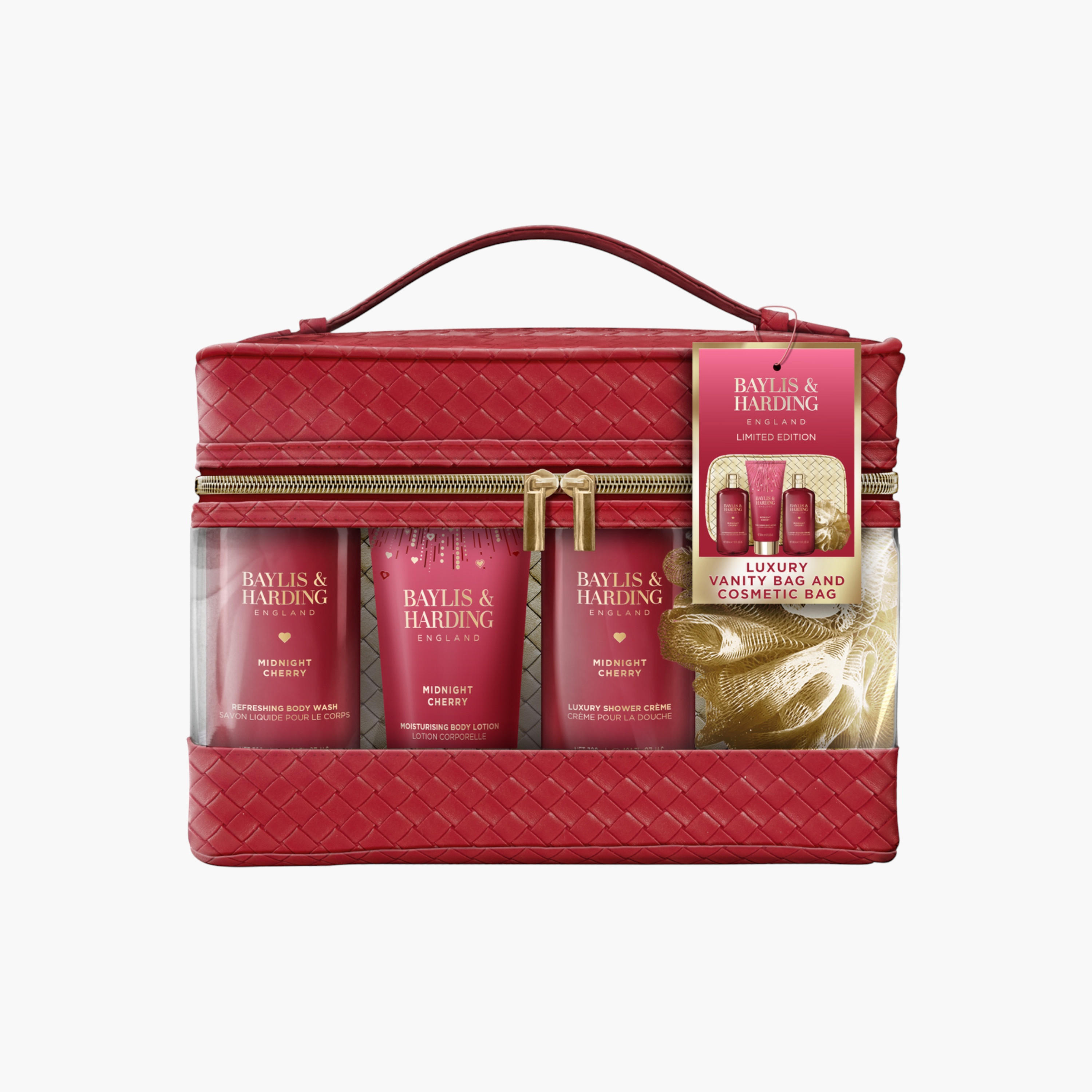 طقم حقيبة مستحضرات تجميل حمراء منسوجة من بايلس أند هاردينج-beautyandpersonalcare-giftsets-image-1