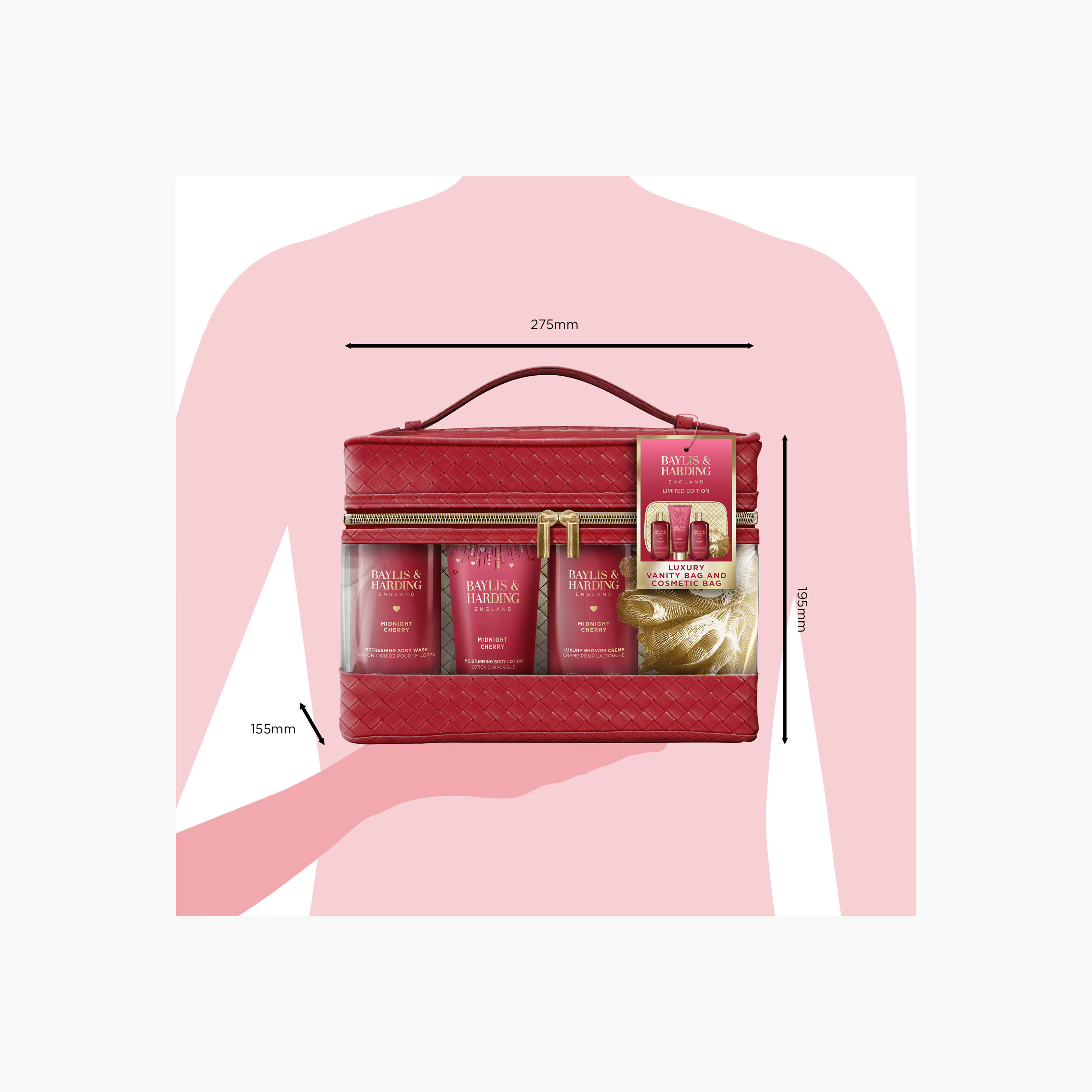طقم حقيبة مستحضرات تجميل حمراء منسوجة من بايلس أند هاردينج-beautyandpersonalcare-giftsets-image-7