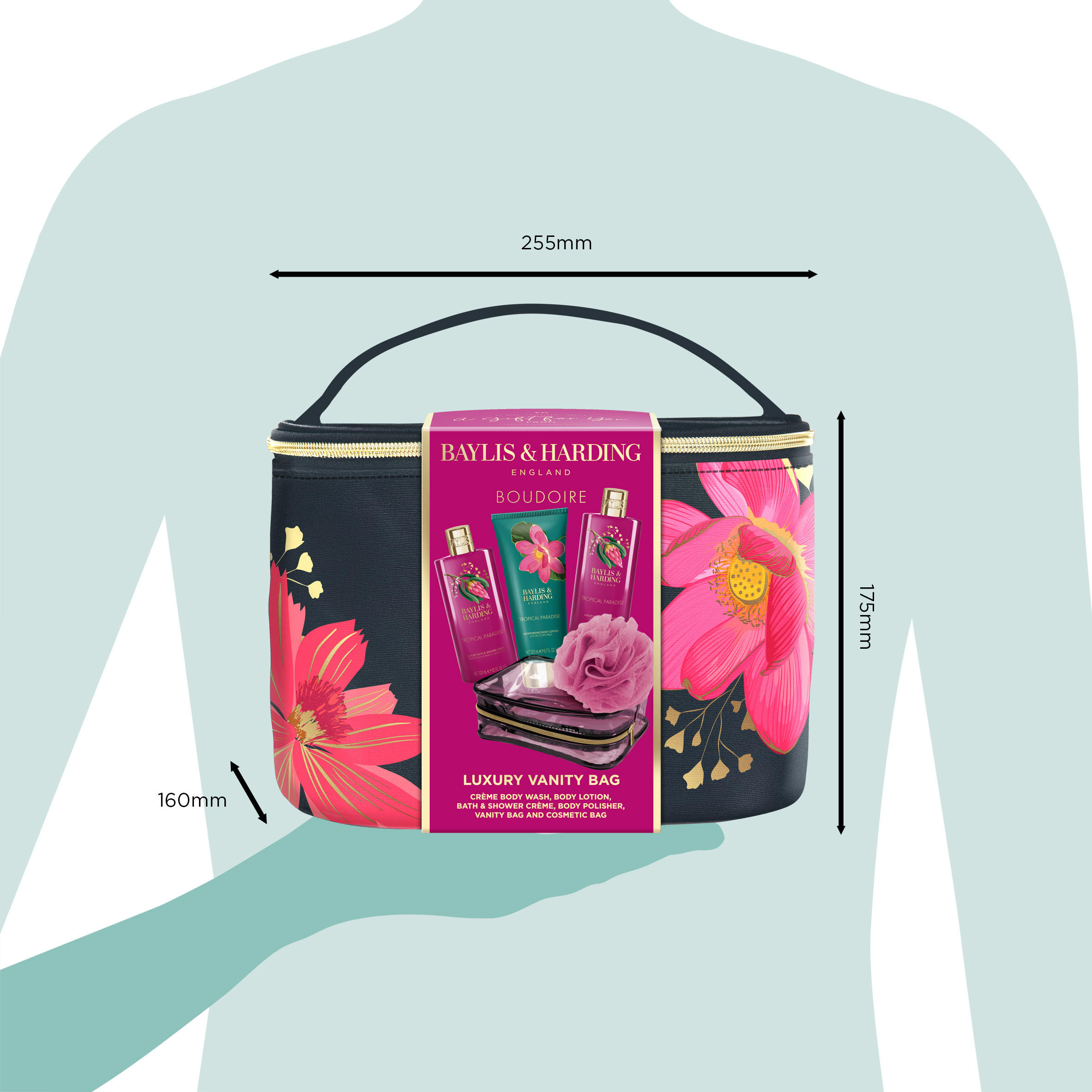 مجموعة هدايا حقيبة زينة مزينة بالزهور من بايلس أند هاردينج-beautyandpersonalcare-giftsets-image-7