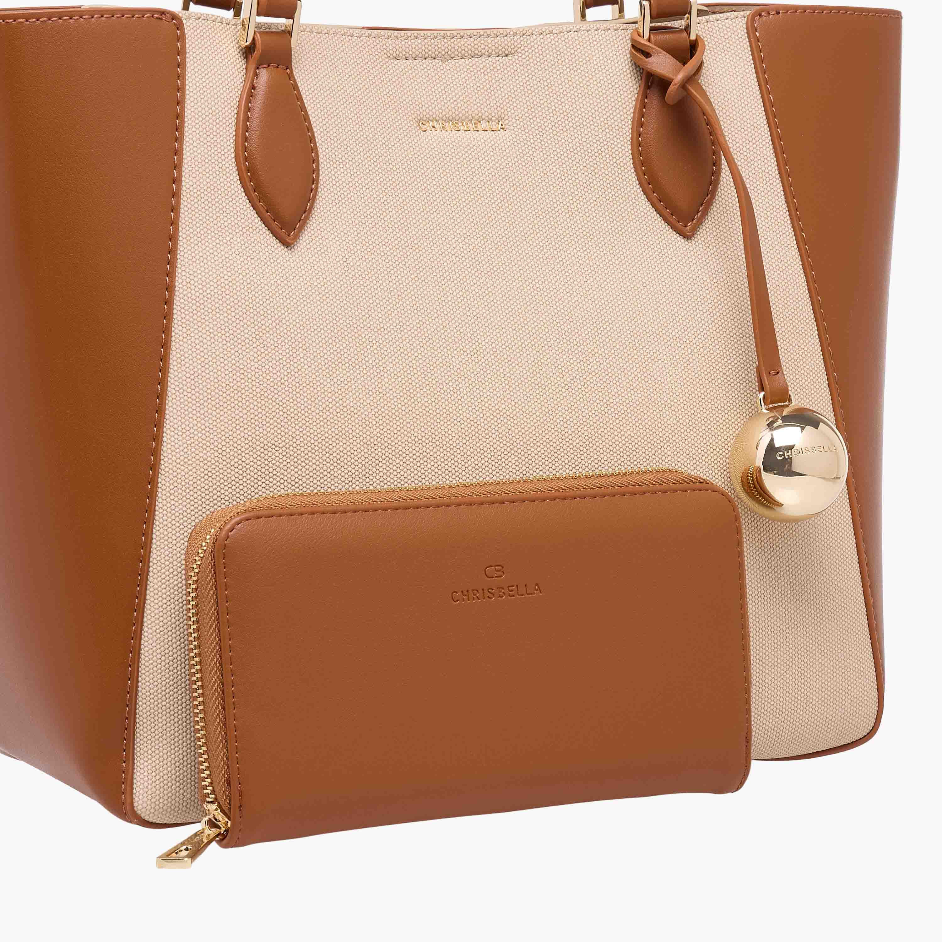 شنطة توتي بألواح ومقابض مزدوجة مع محفظة من كريسبيلا-women-bagsandwallets-handbags-image-6