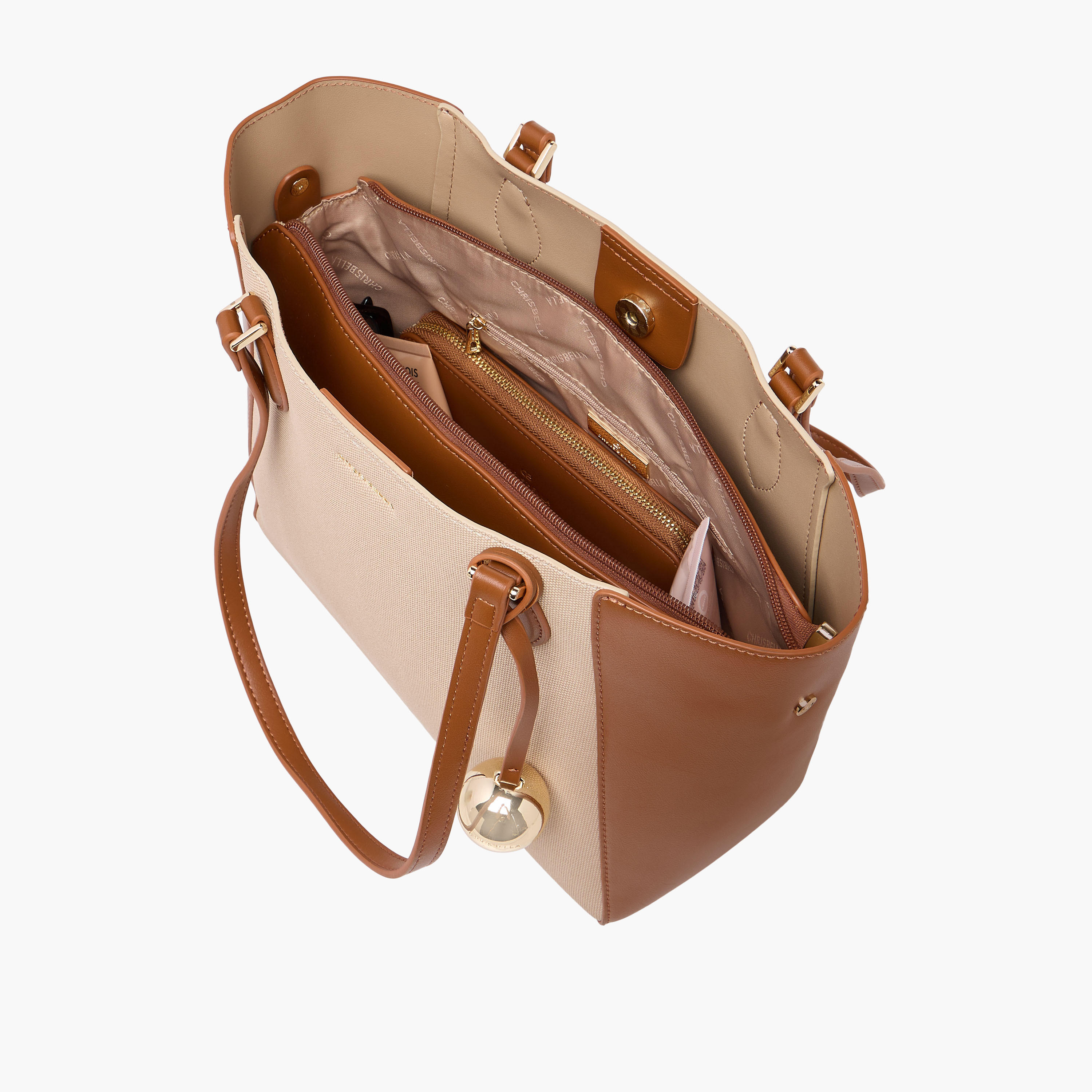شنطة توتي بألواح ومقابض مزدوجة مع محفظة من كريسبيلا-women-bagsandwallets-handbags-image-9