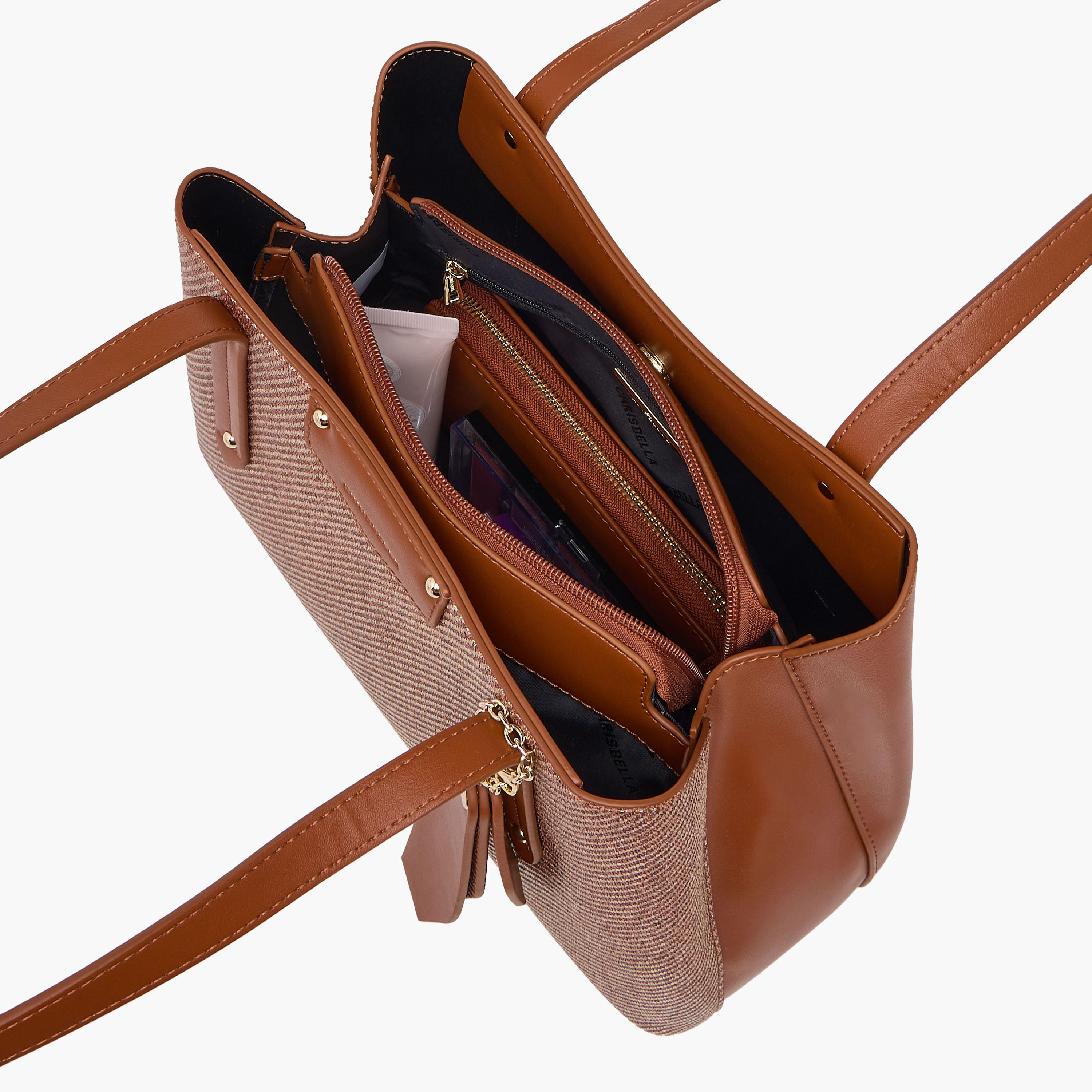 شنطة توت بارزة الملمس مع محفظة بسحاب دائري من كريسبيلا-women-bagsandwallets-handbags-image-9