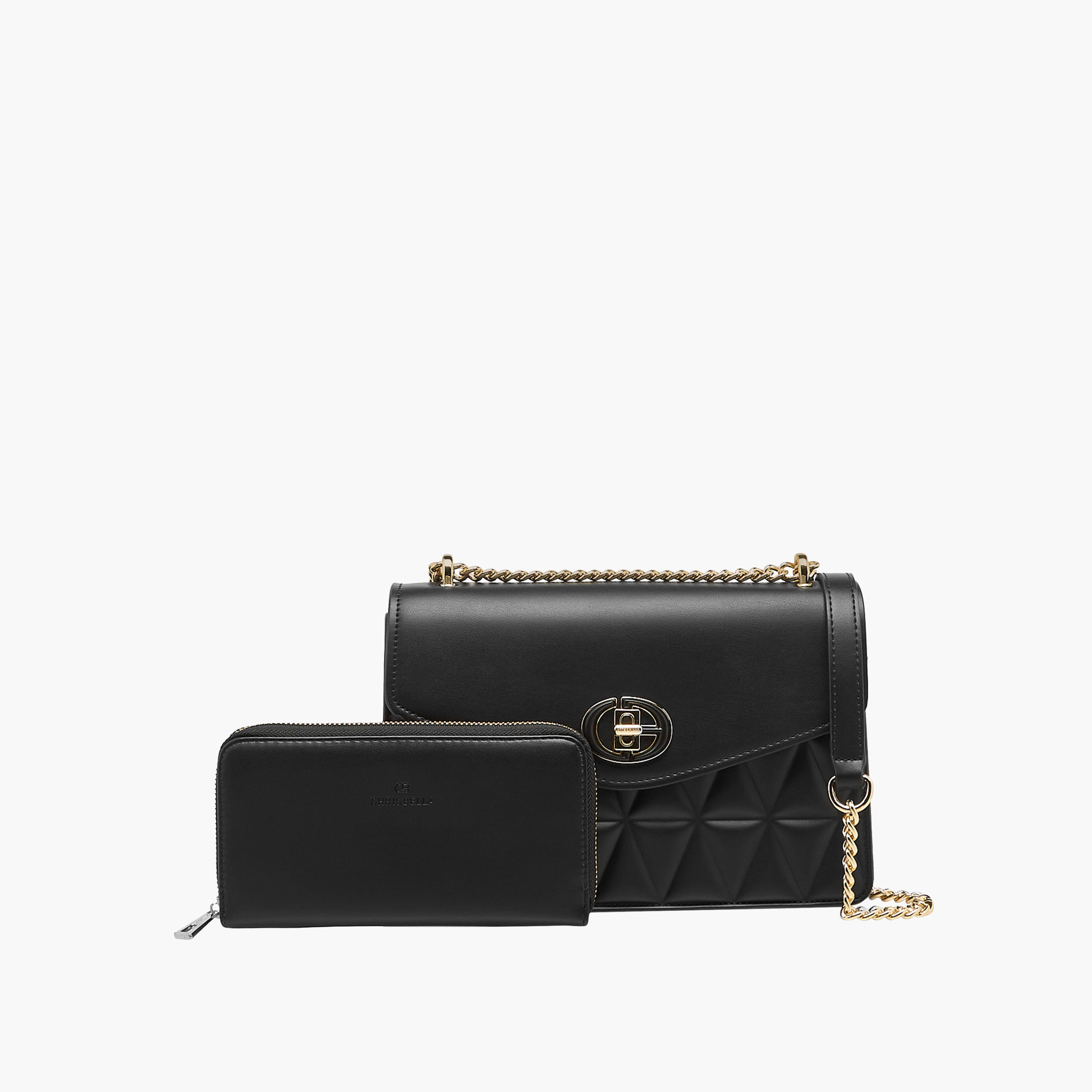 Chrisbella Textured Crossbody Bag with Zip Around Wallet-women-bagsandwallets-handbags-image-1