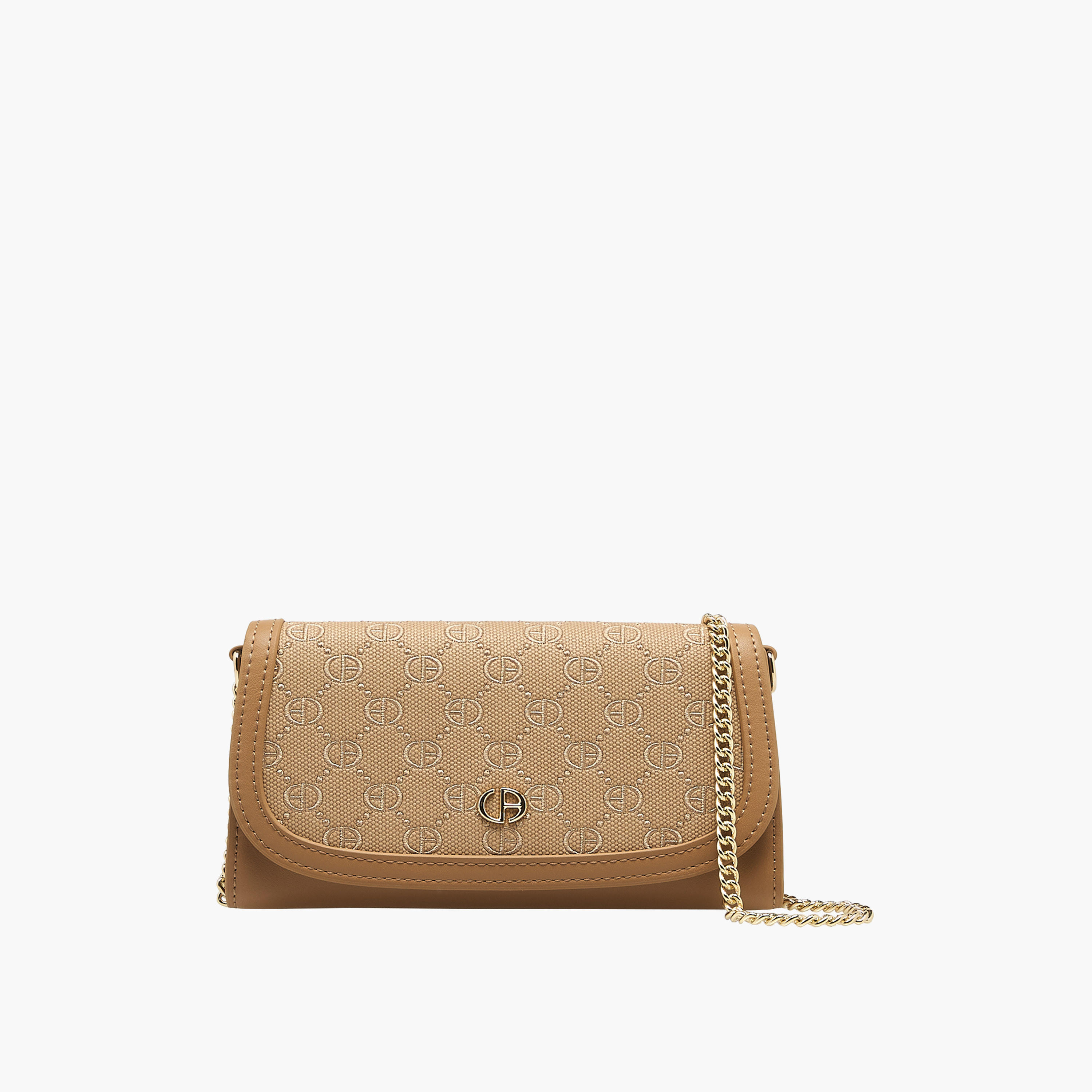 Chrisbella Embroidered Crossbody Bag with Chain Strap-women-bagsandwallets-handbags-image-1