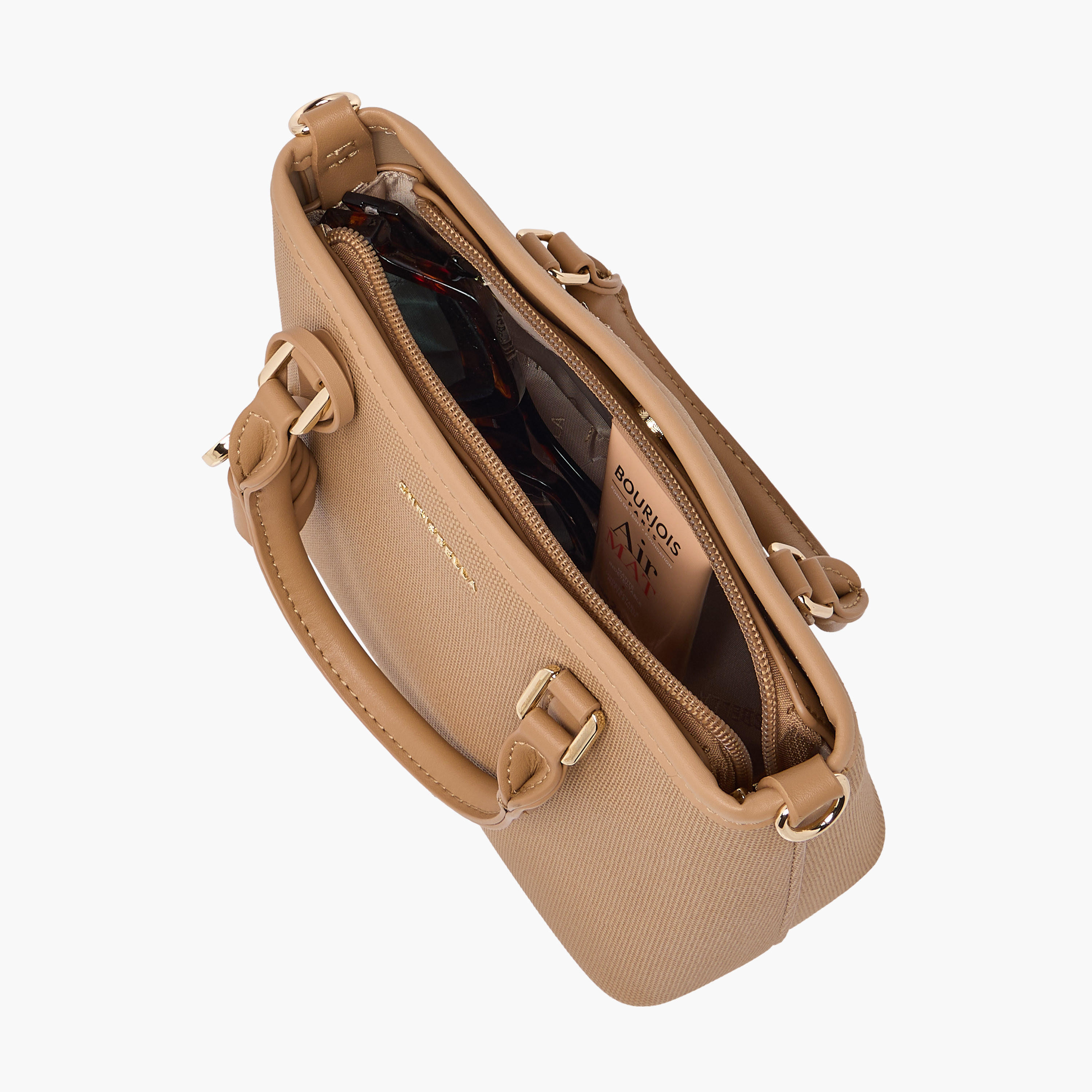 شنطة كروس بودي بارزة الملمس بحزام قابل للفصل وسحاب إغلاق من كريسبيلا-women-bagsandwallets-handbags-image-9