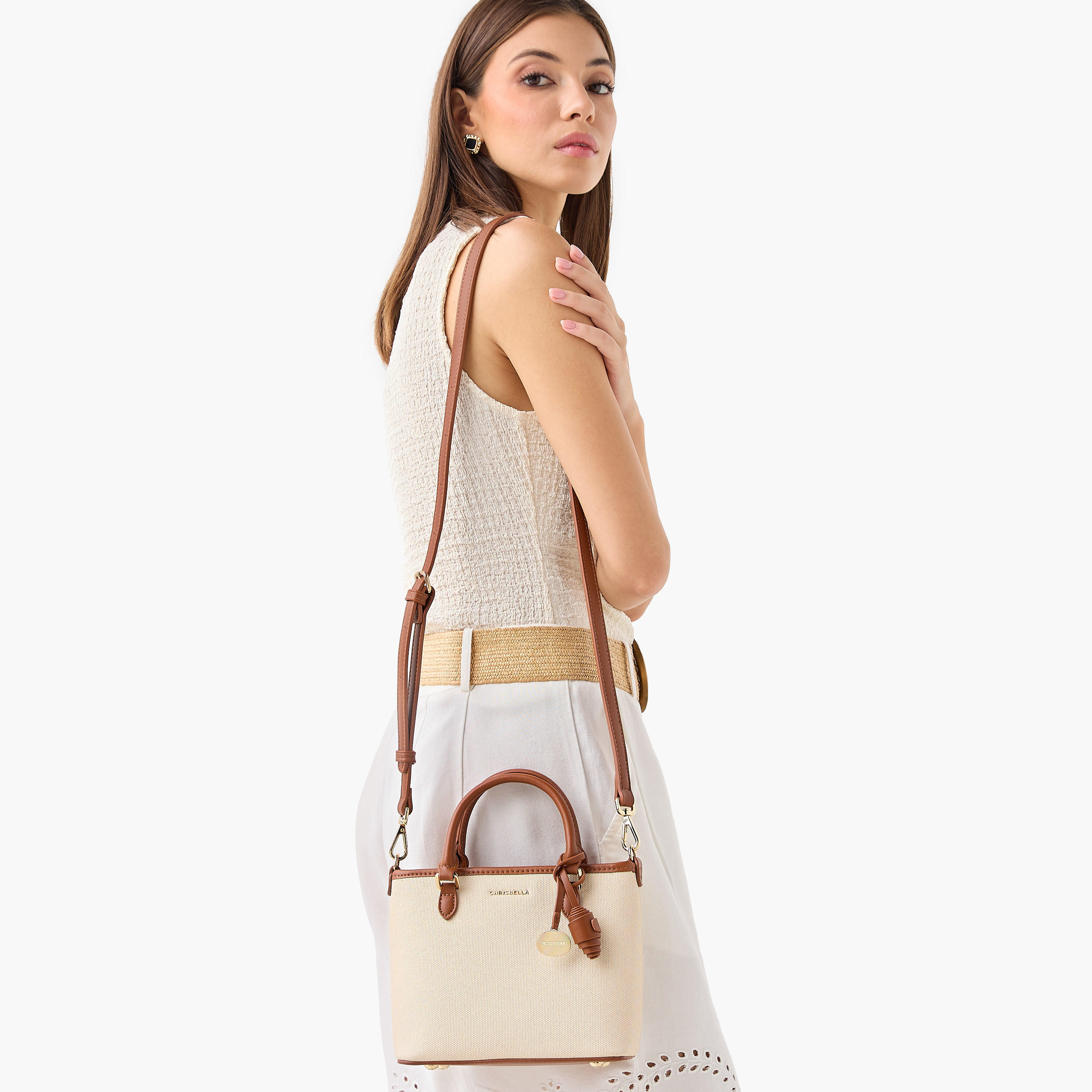 شنطة كروس بودي سادة بسحاب إغلاق وحزام قابل للفصل من كريسبيلا-women-bagsandwallets-handbags-image-2