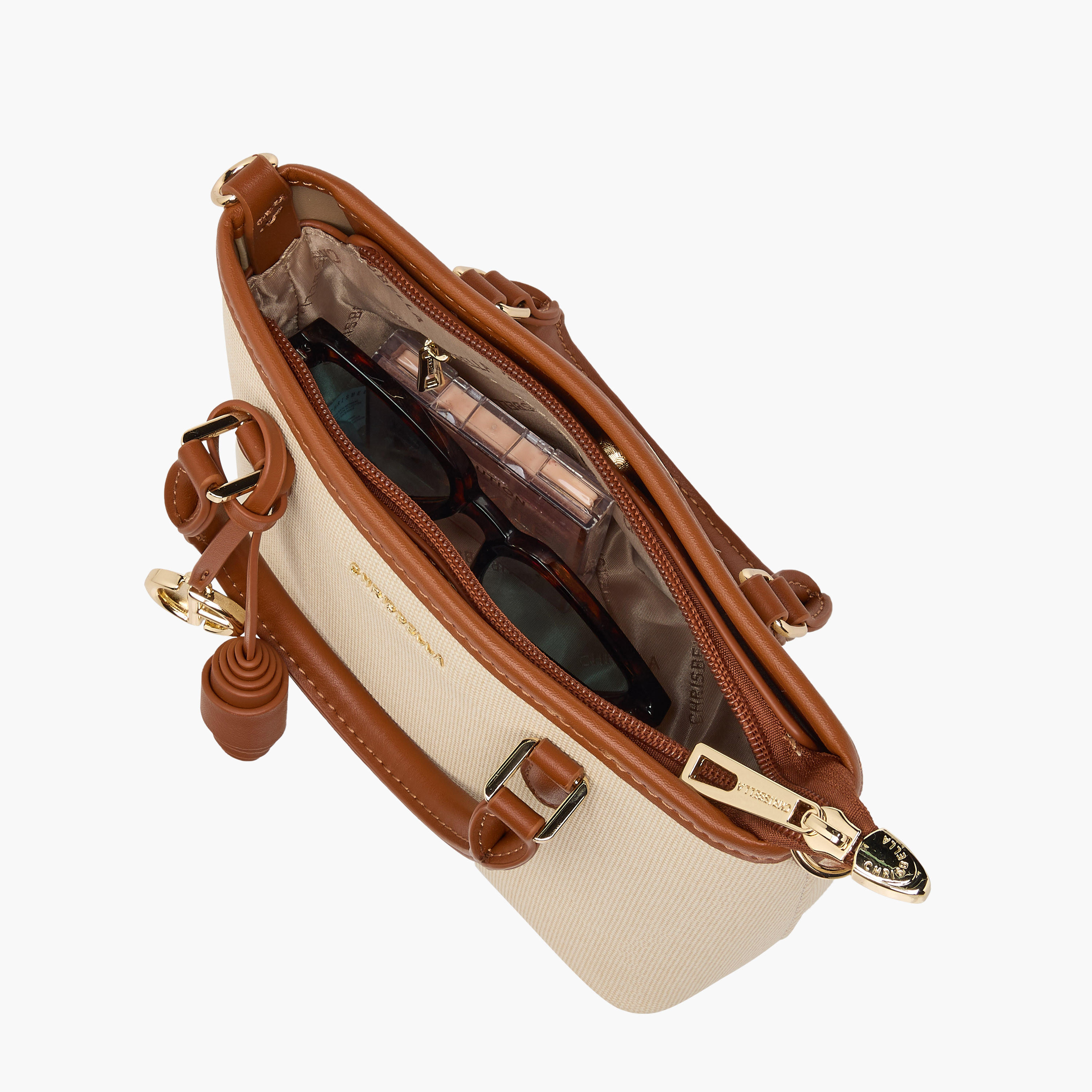 شنطة كروس بودي سادة بسحاب إغلاق وحزام قابل للفصل من كريسبيلا-women-bagsandwallets-handbags-image-9