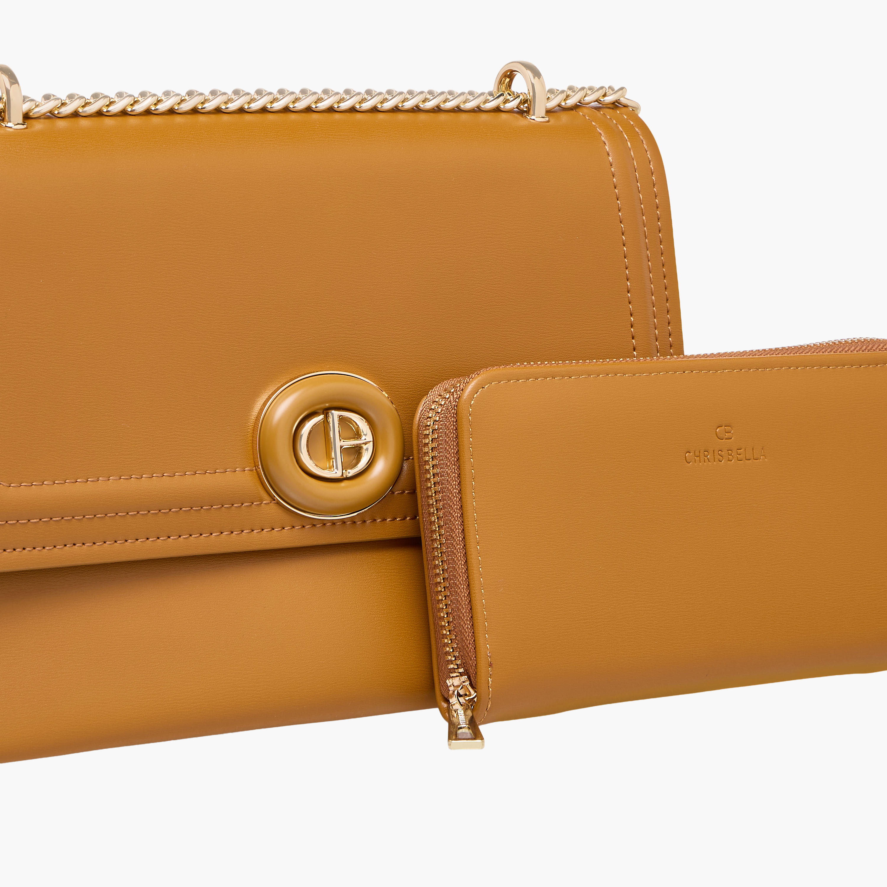 Chrisbella Monotone Crossbody Bag with Chain Strap and Zip-Around Wallet-women-bagsandwallets-handbags-image-6