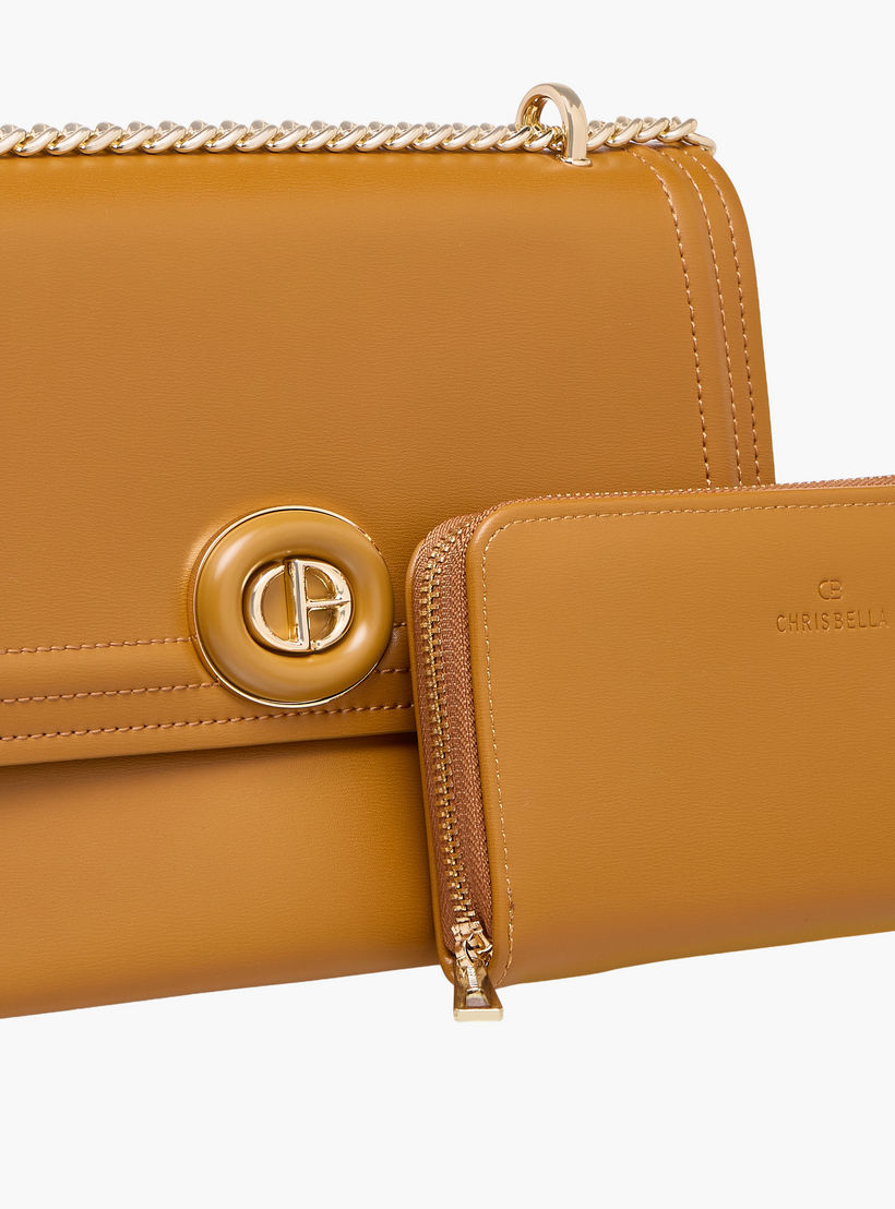 Chrisbella Monotone Crossbody Bag with Chain Strap and Zip-Around Wallet-women-bagsandwallets-handbags-image-6