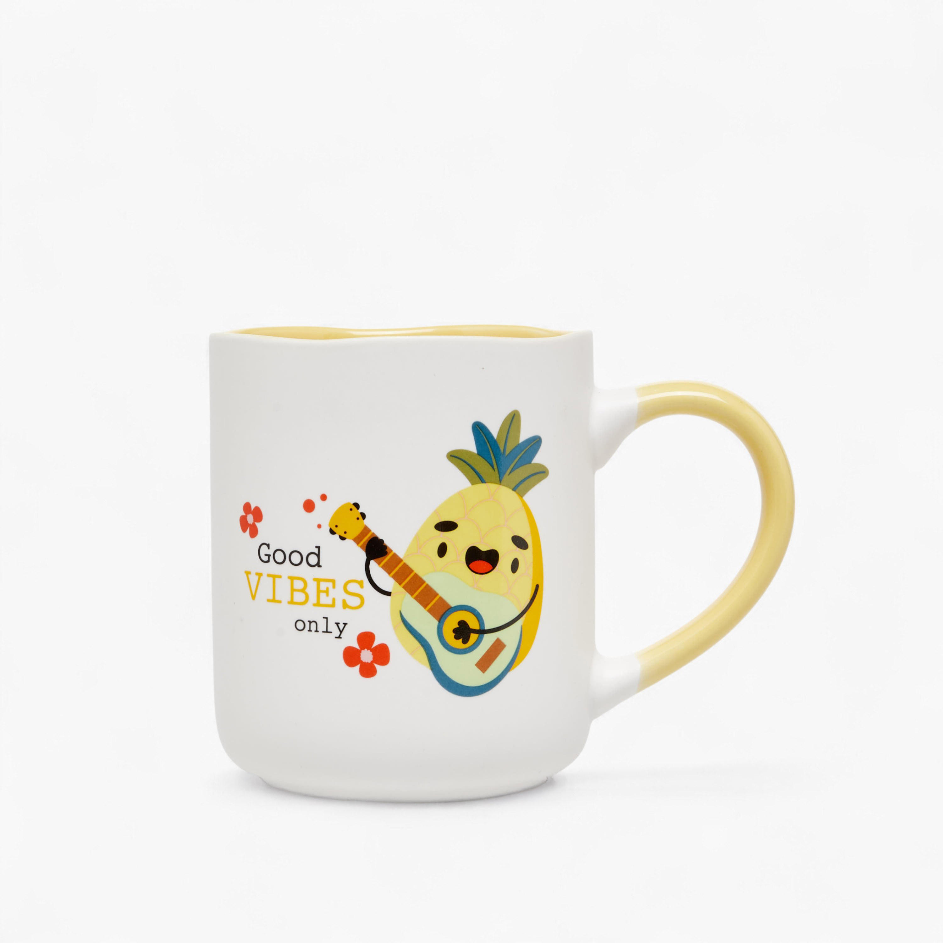 Pineapple Print New Bone China Mug with Handle - 380 ml-household-dining-teaandcoffee-mugsandcups-image-1