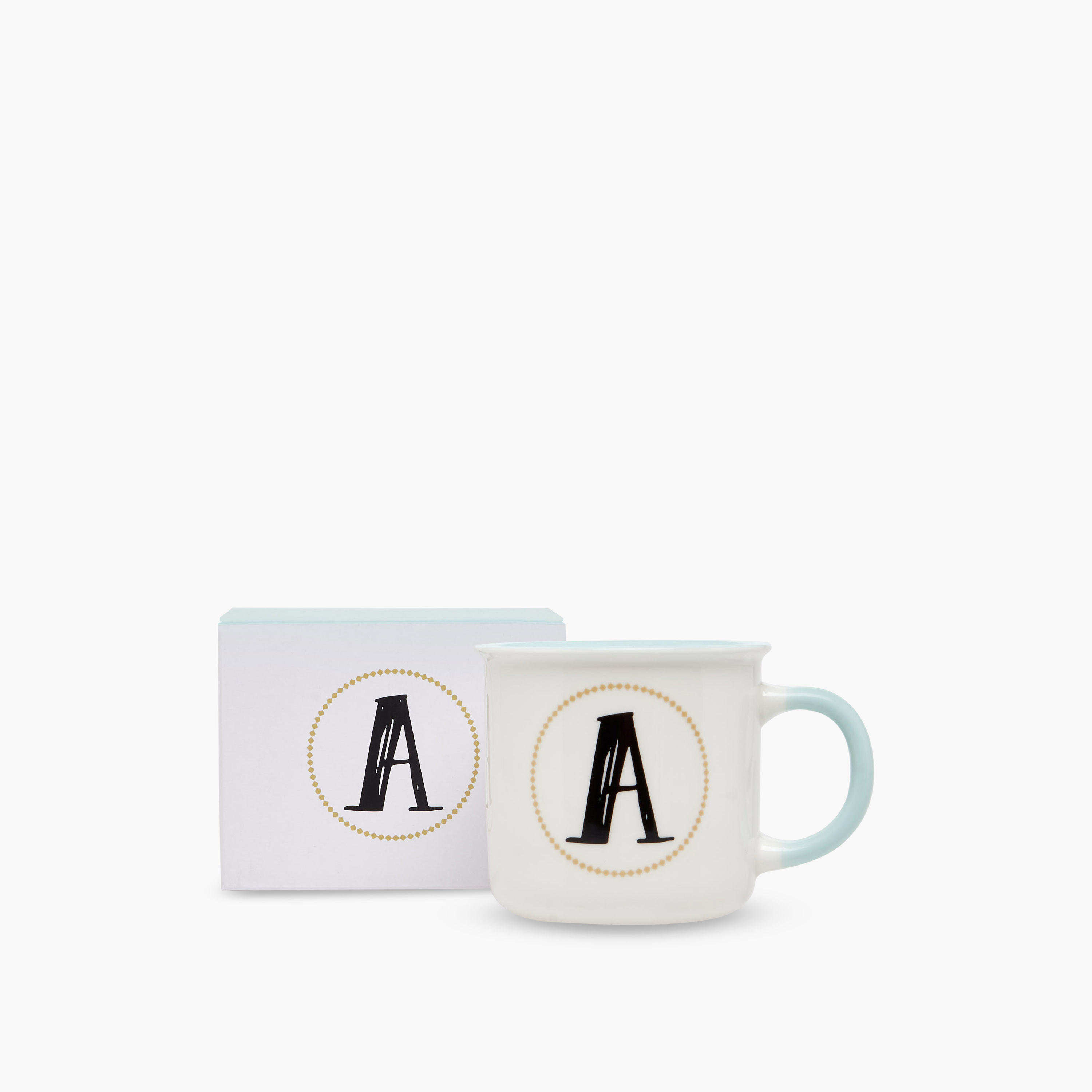 Initial A Print New Bone China Mug with Handle - 335 ml-household-dining-teaandcoffee-mugsandcups-image-4