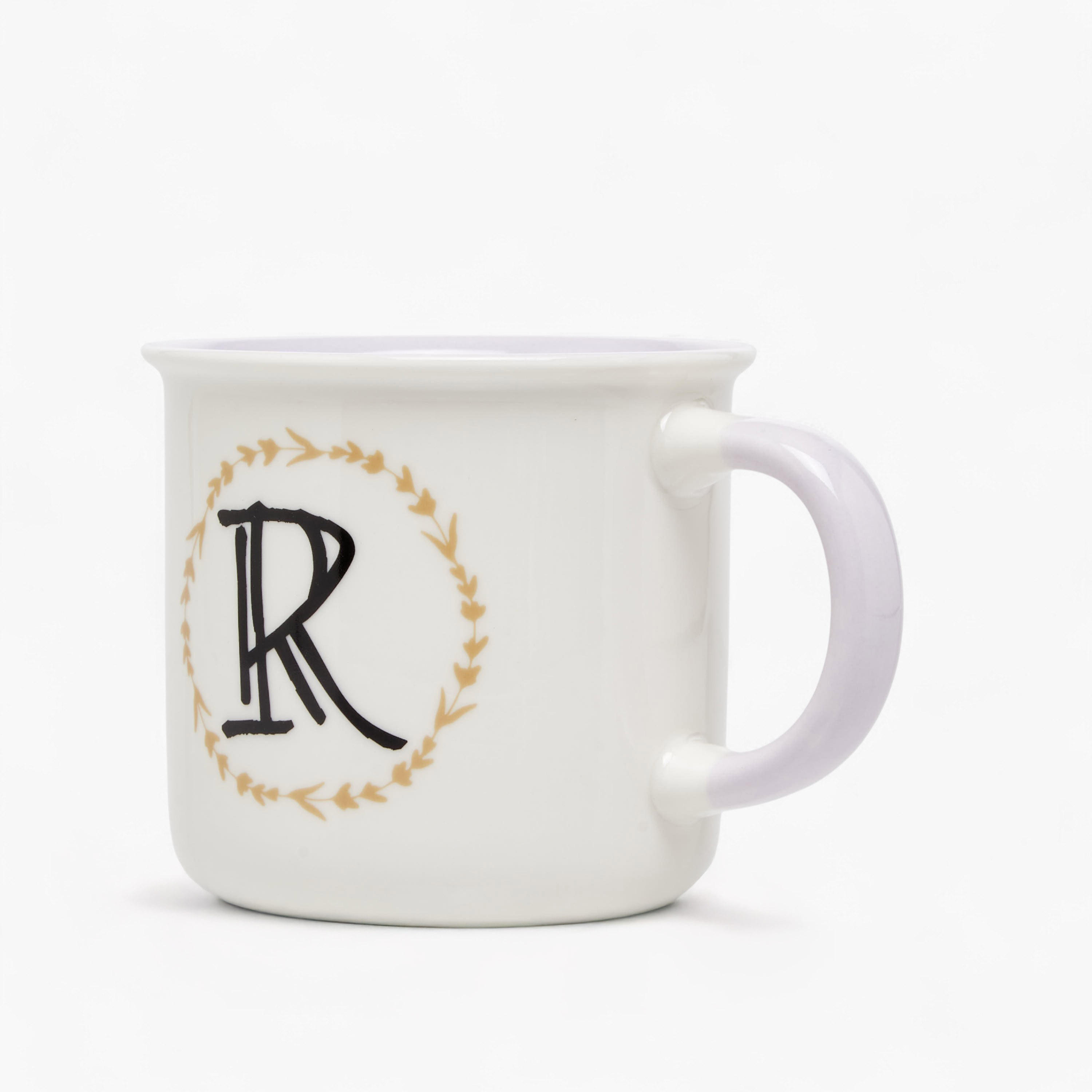 Initial R Print New Bone China Mug with Handle - 335 ml-household-dining-teaandcoffee-mugsandcups-image-2