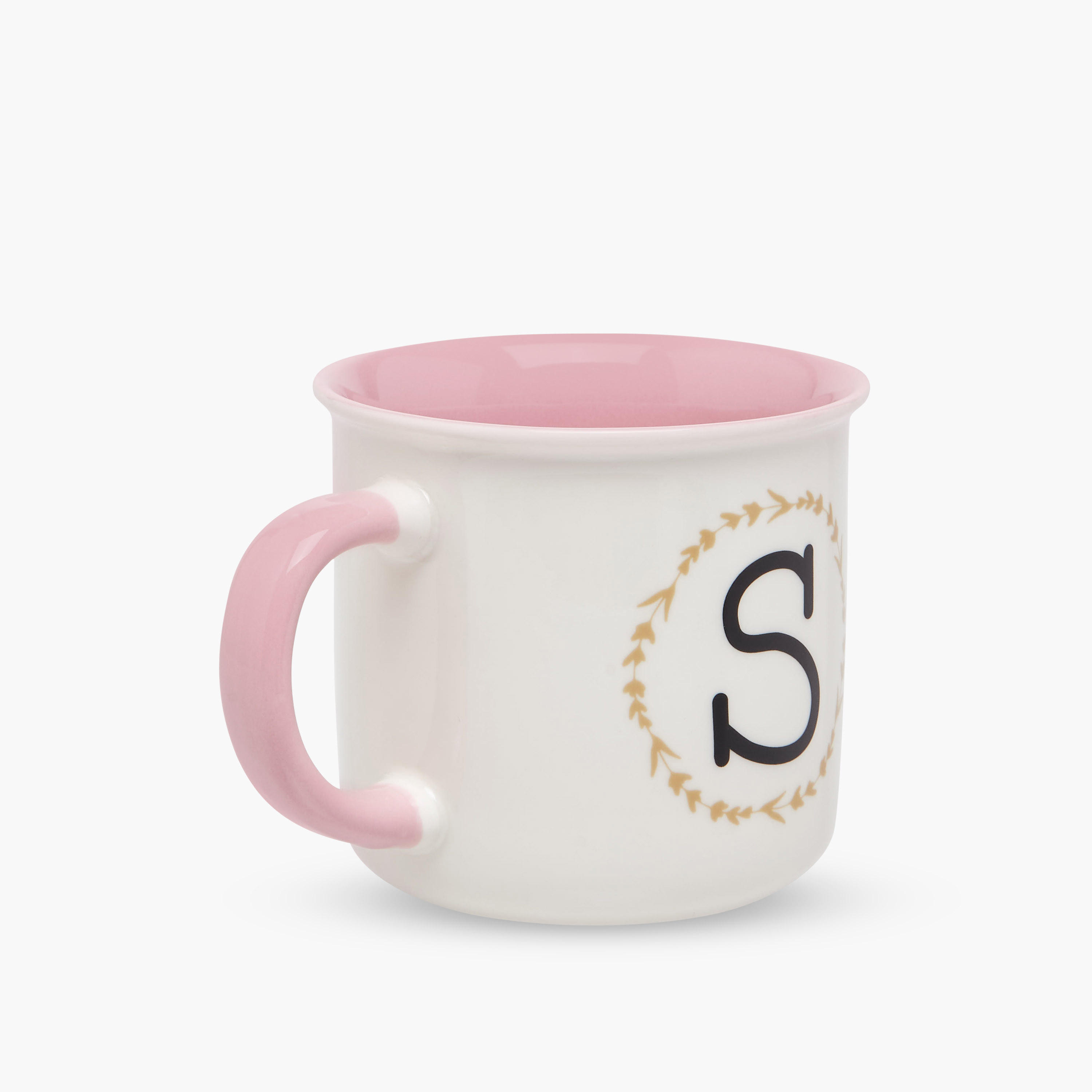 Printed Bone China Mug with Initial S - 335 ml-household-dining-teaandcoffee-mugsandcups-image-3