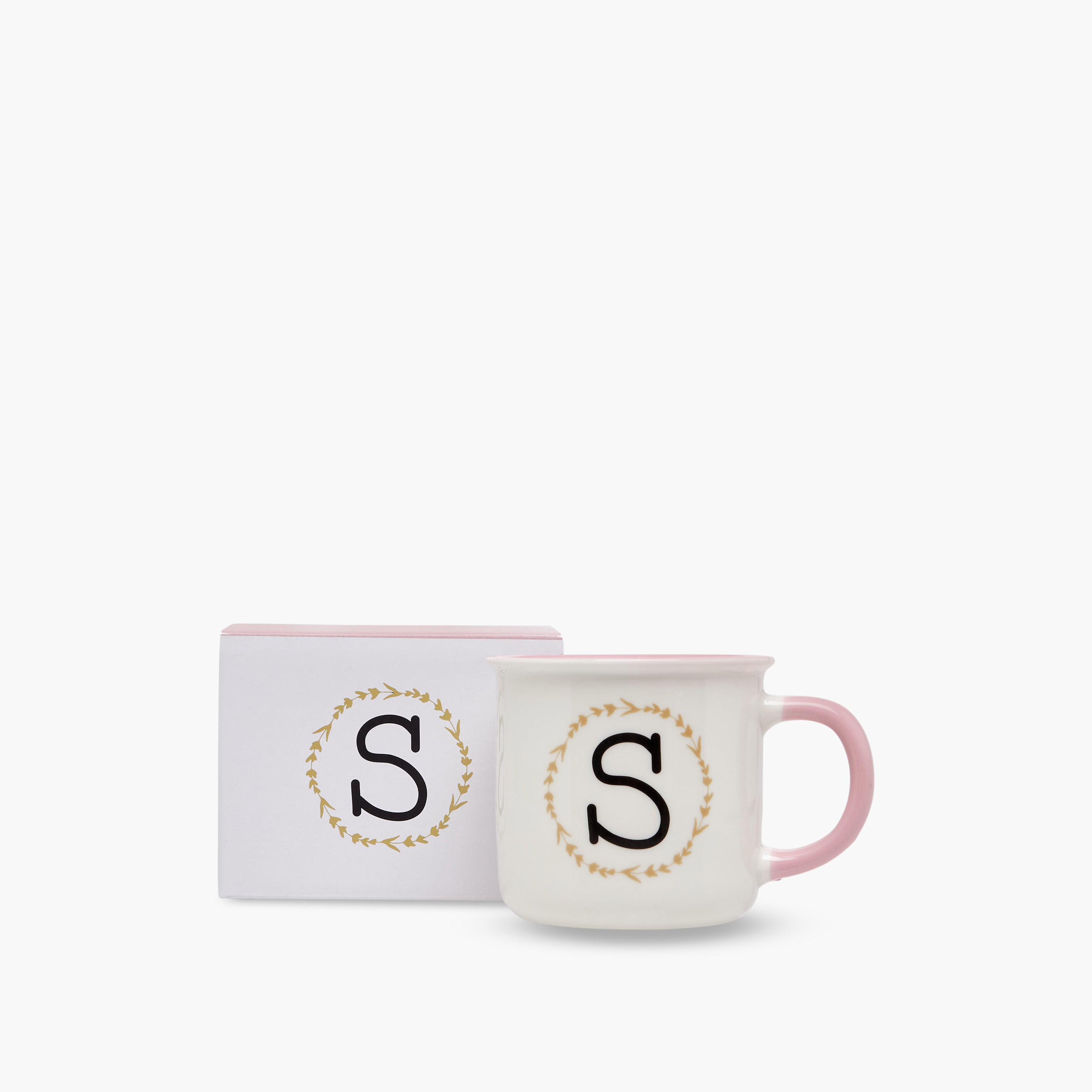 Printed Bone China Mug with Initial S - 335 ml-household-dining-teaandcoffee-mugsandcups-image-4