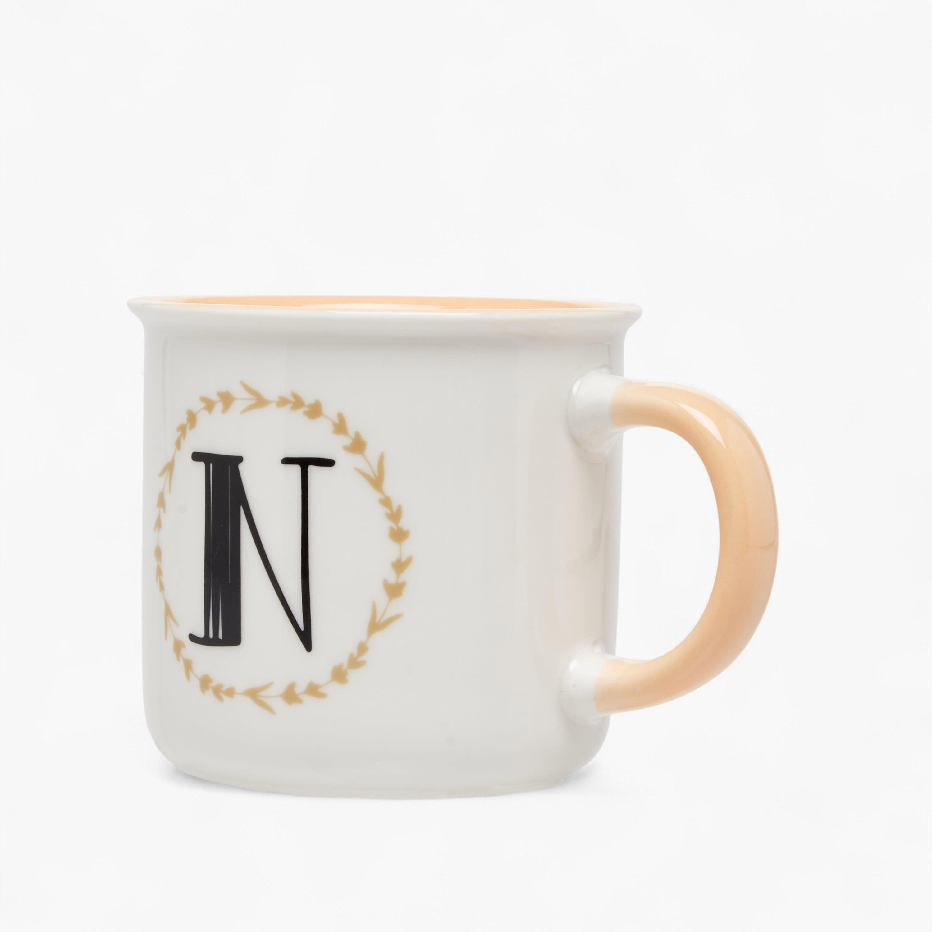 Initial N Print New Bone China Mug with Handle - 335 ml-household-dining-teaandcoffee-mugsandcups-image-2
