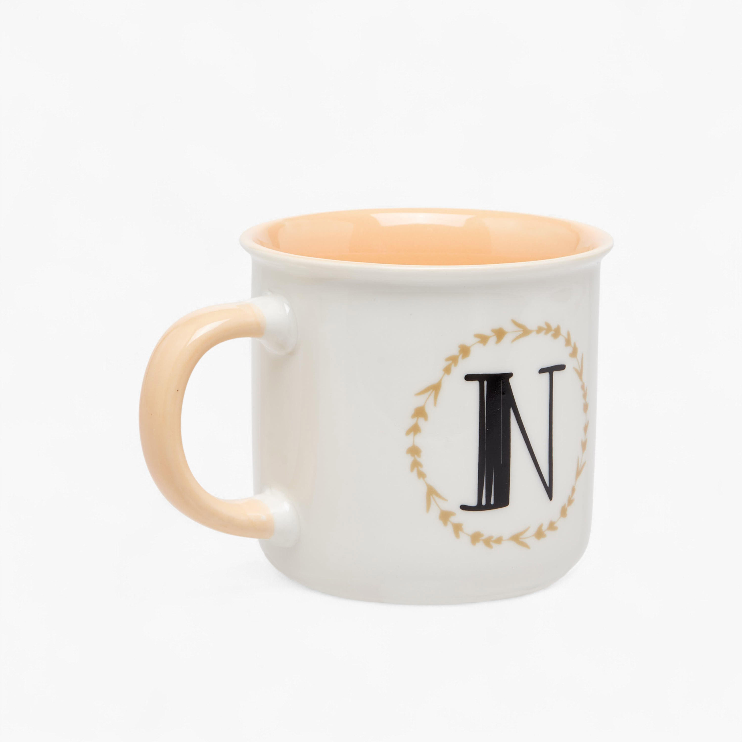 Initial N Print New Bone China Mug with Handle - 335 ml-household-dining-teaandcoffee-mugsandcups-image-3
