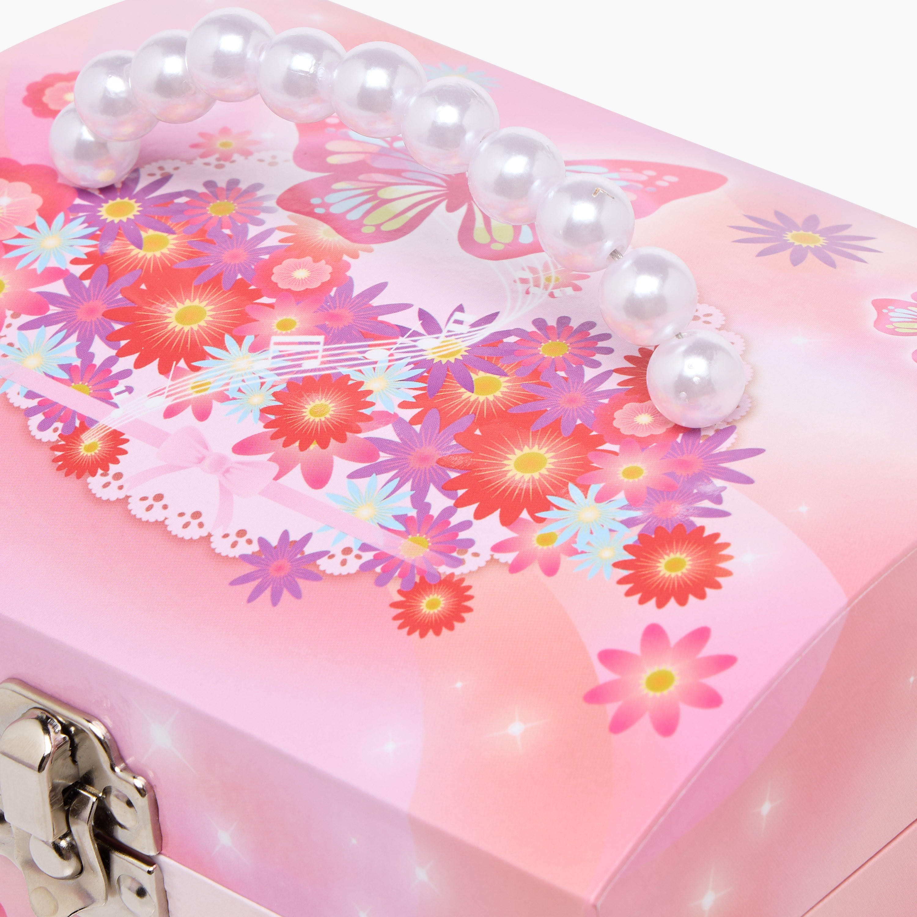 Musical Jewellery Box with Pearl Handle - 17x13x14 cms-women-watchesandjewellery-jewellery-storage-image-6