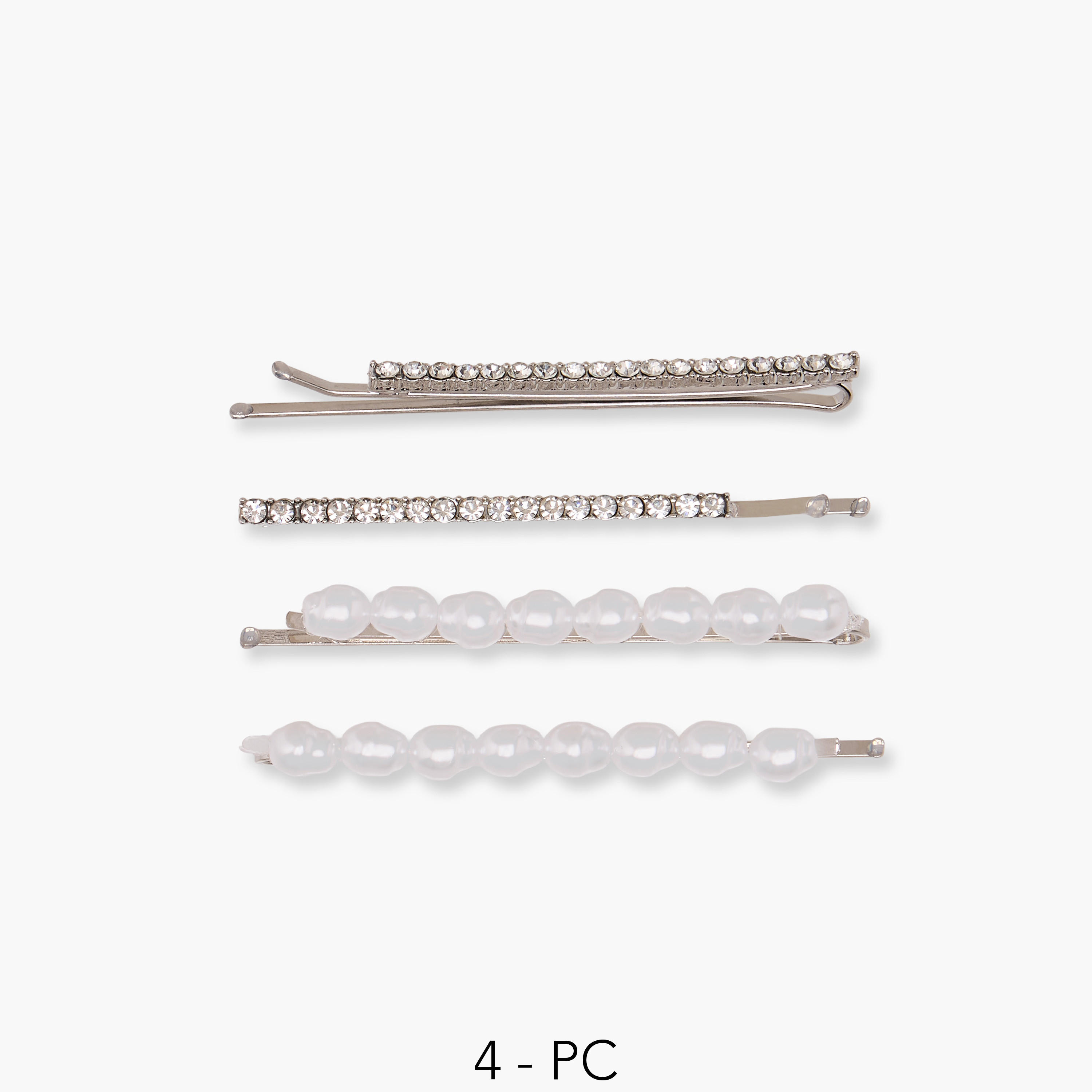 Pack of 4 Hair Pins with Embellishments-women-hairaccessories-hairpins-image-1