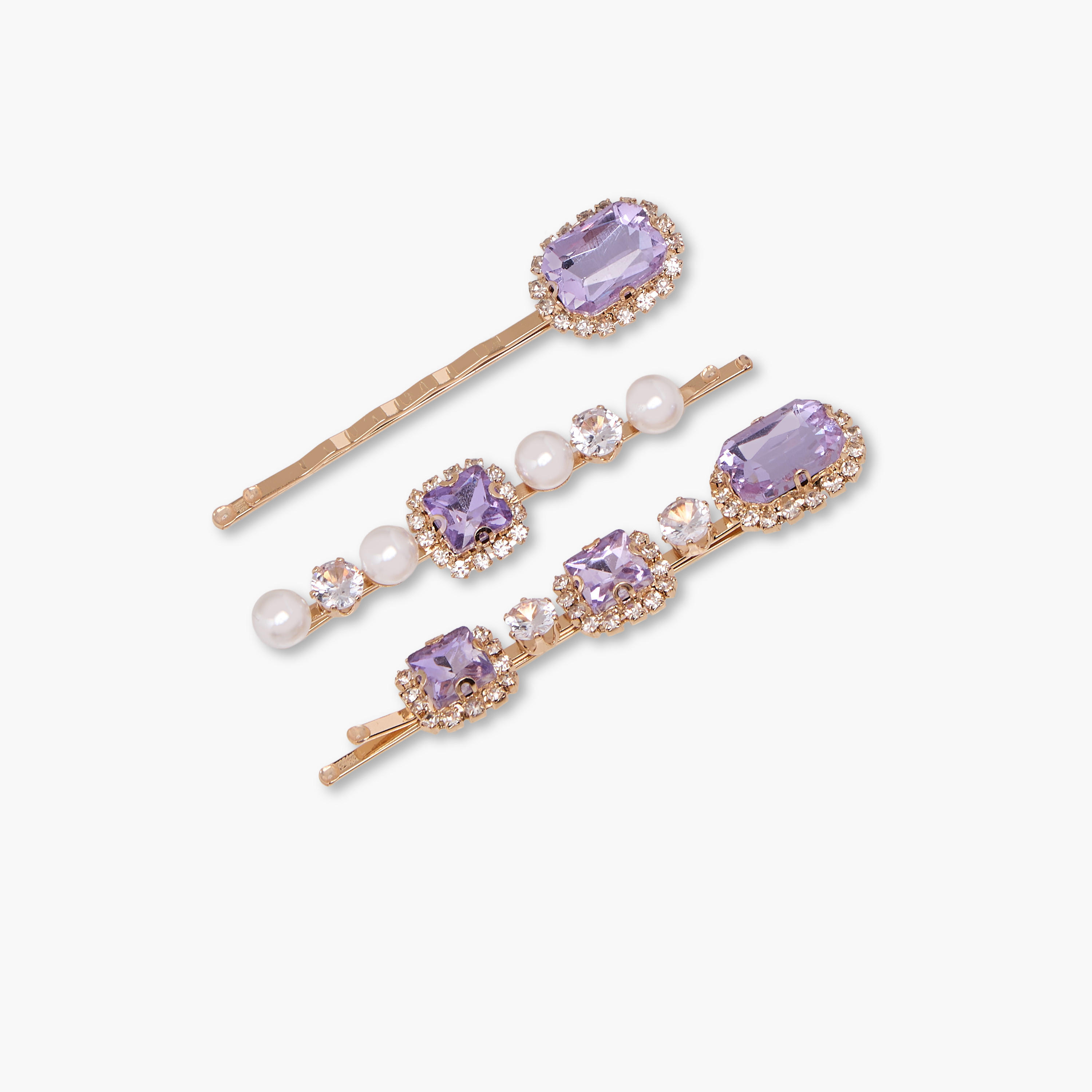 Pack of 3 Hair Pin with Embellishment-women-hairaccessories-hairpins-image-2