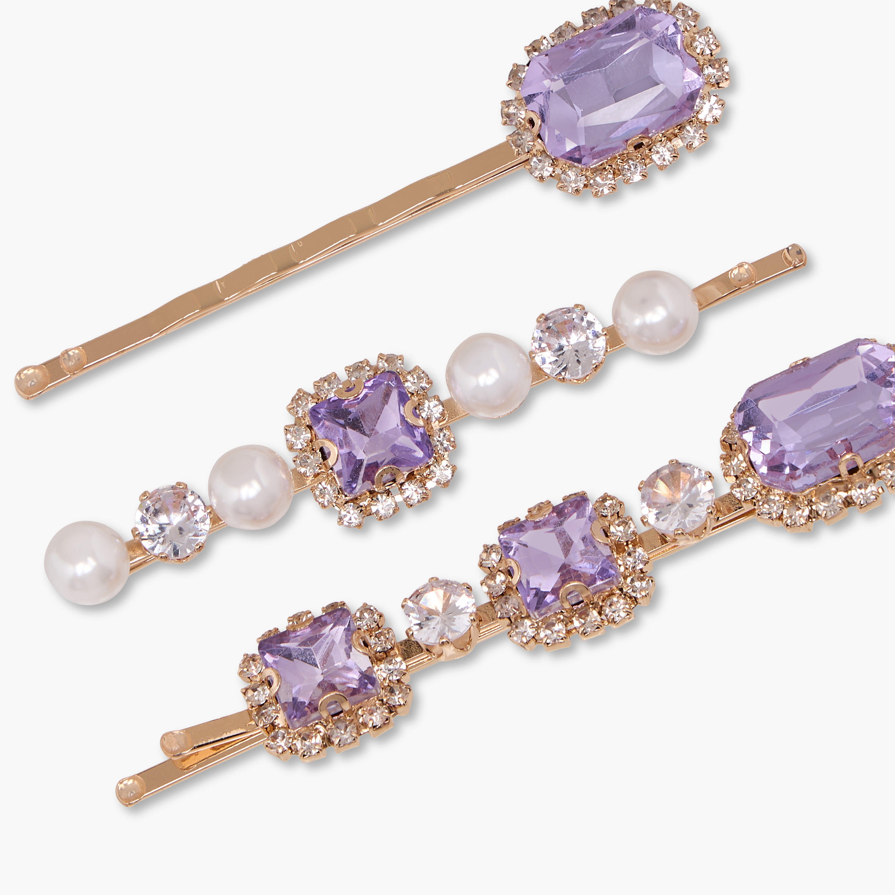 Pack of 3 Hair Pin with Embellishment-women-hairaccessories-hairpins-image-4