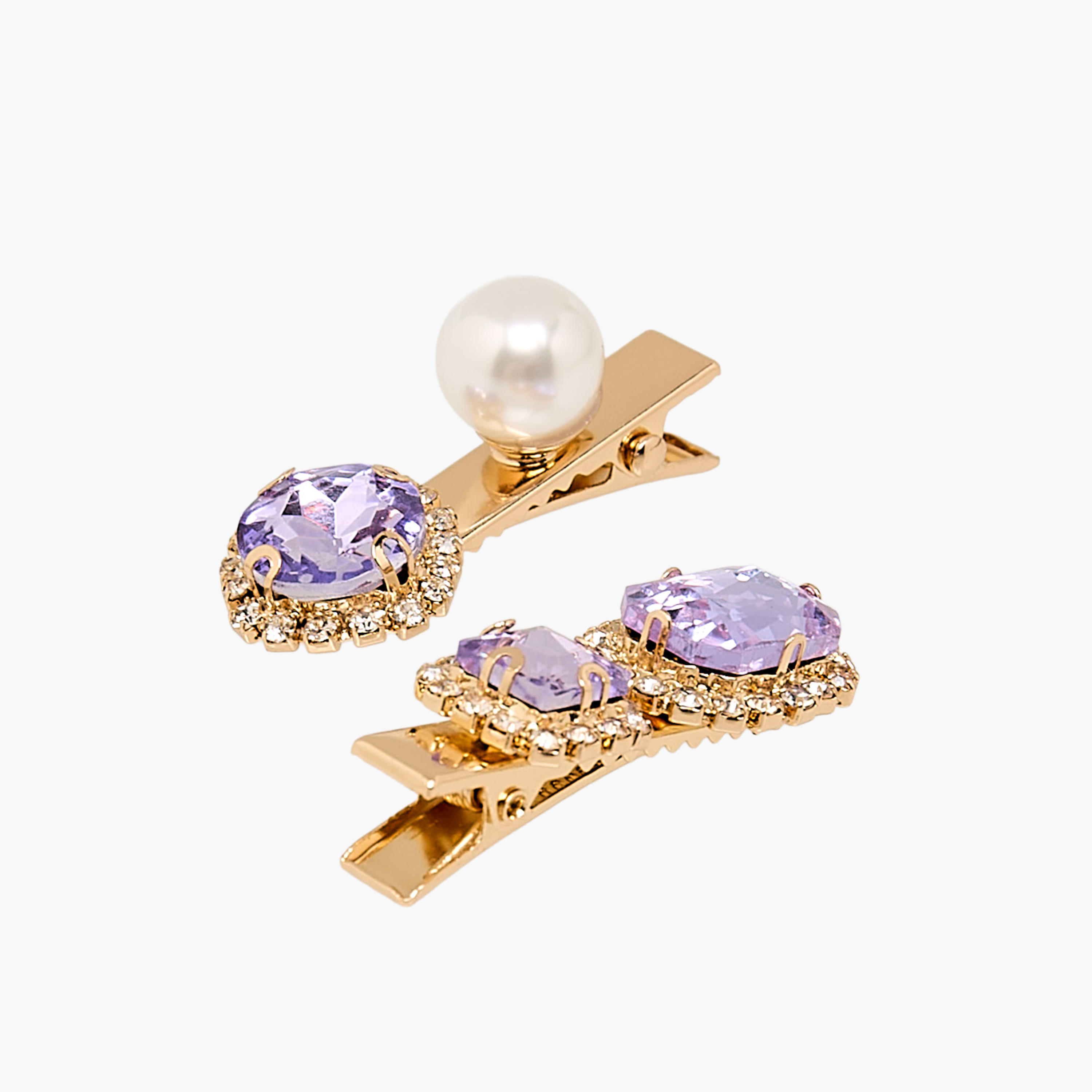 Pack of 2 Hair Clip with Embellishment-women-hairaccessories-clips-image-3