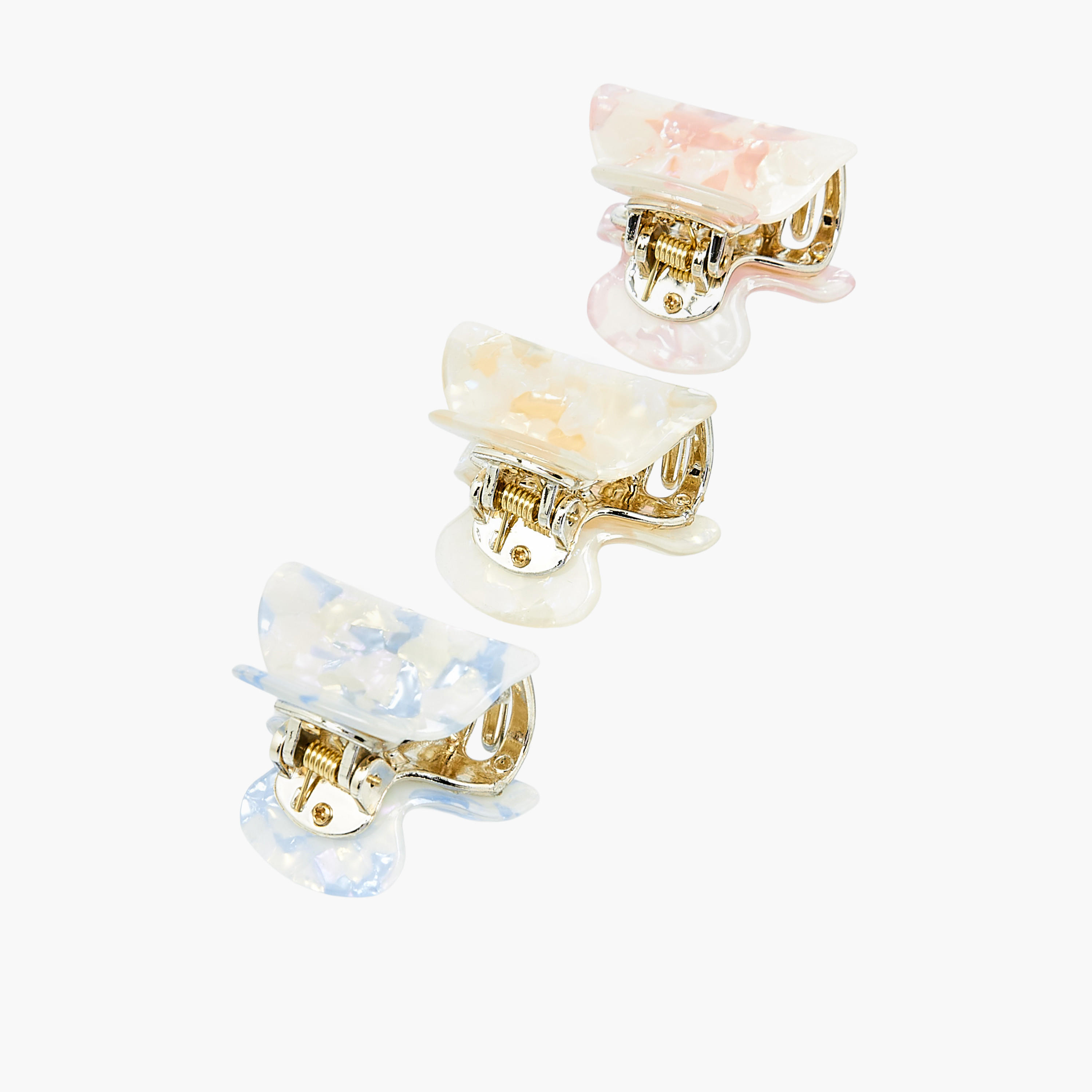 Pack of 3 Hair Clamps with Marble Print-women-hairaccessories-clamps-image-5