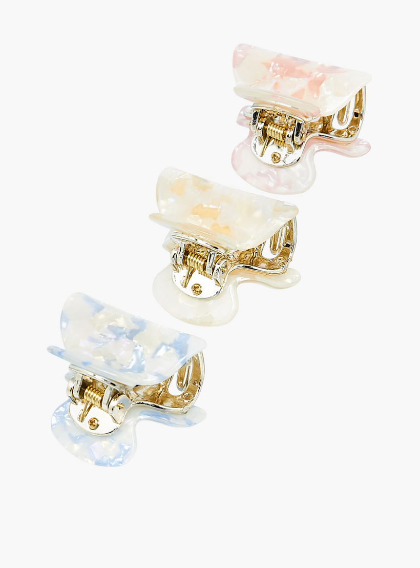 Pack of 3 Hair Clamps with Marble Print-women-hairaccessories-clamps-image-5